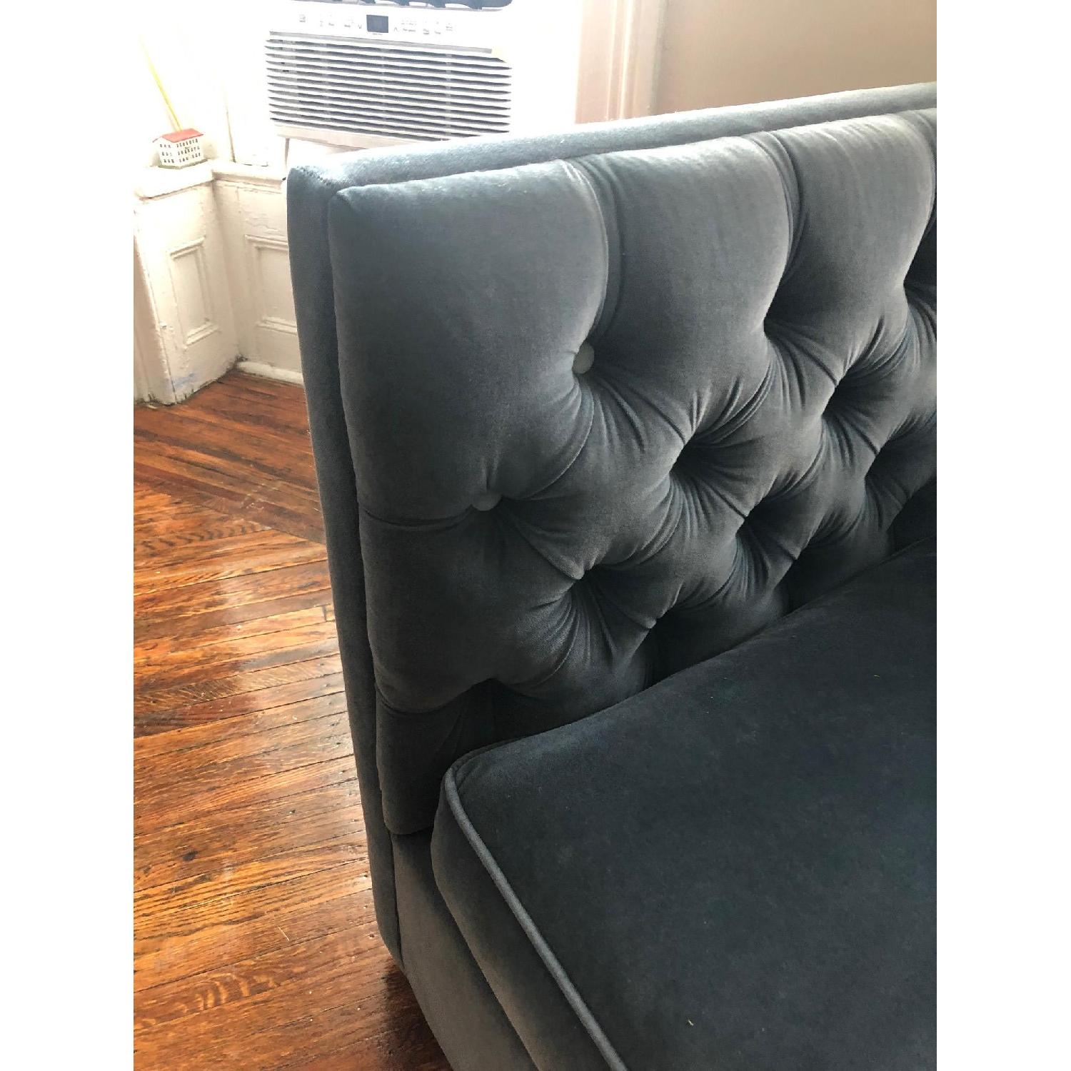 Canvas Home Blue Velvet Chair - image-3