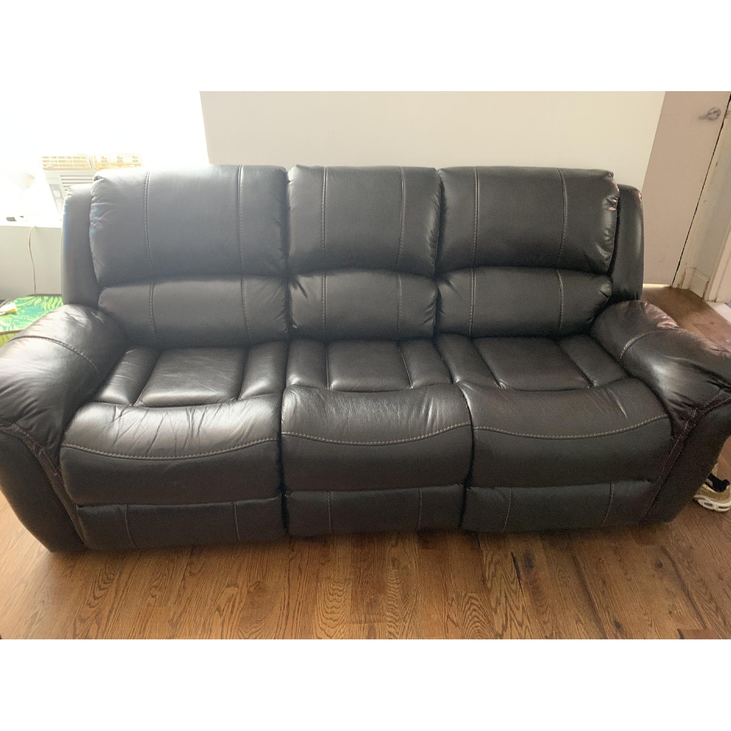 Black Reclining Sofa - image-1