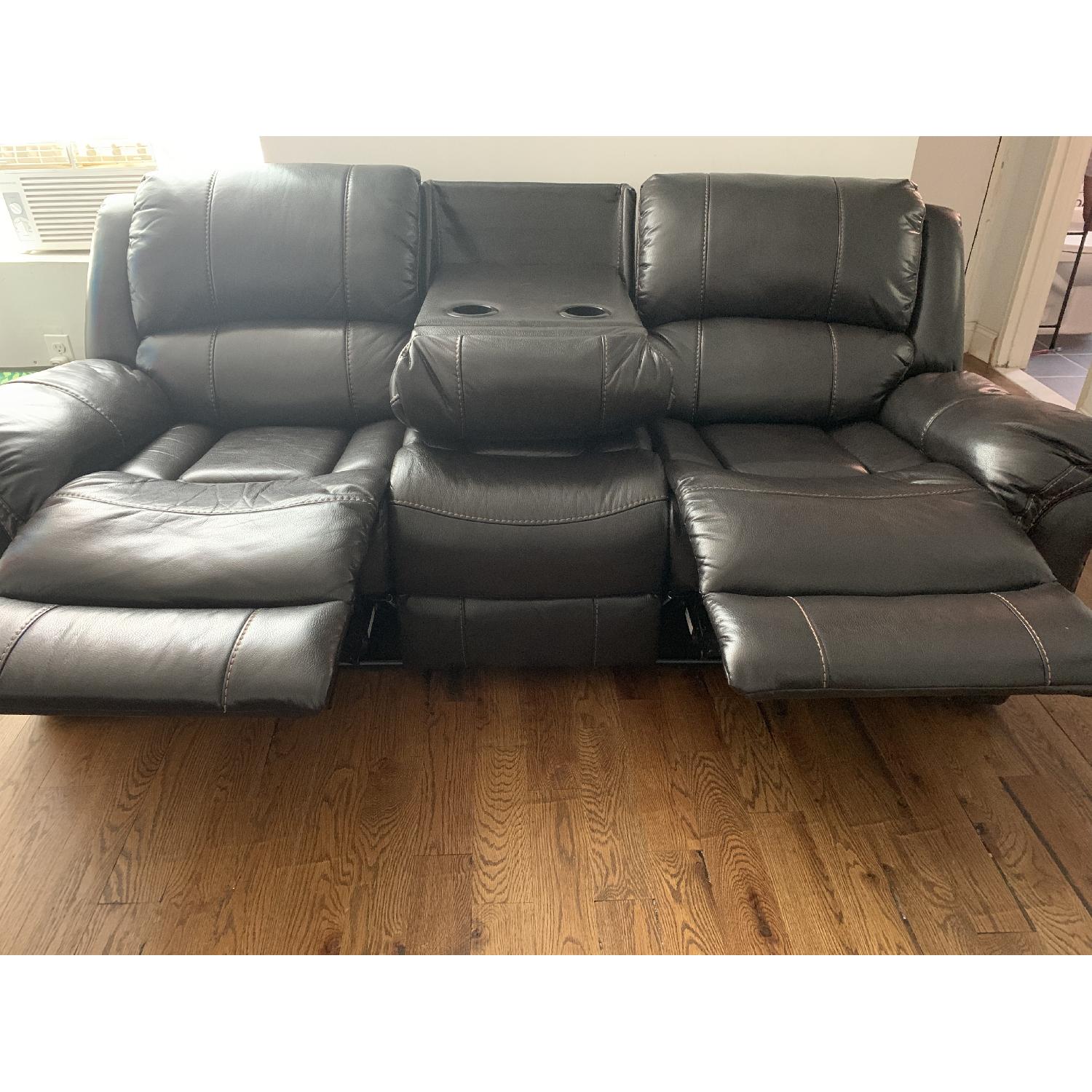 Black Reclining Sofa - image-2