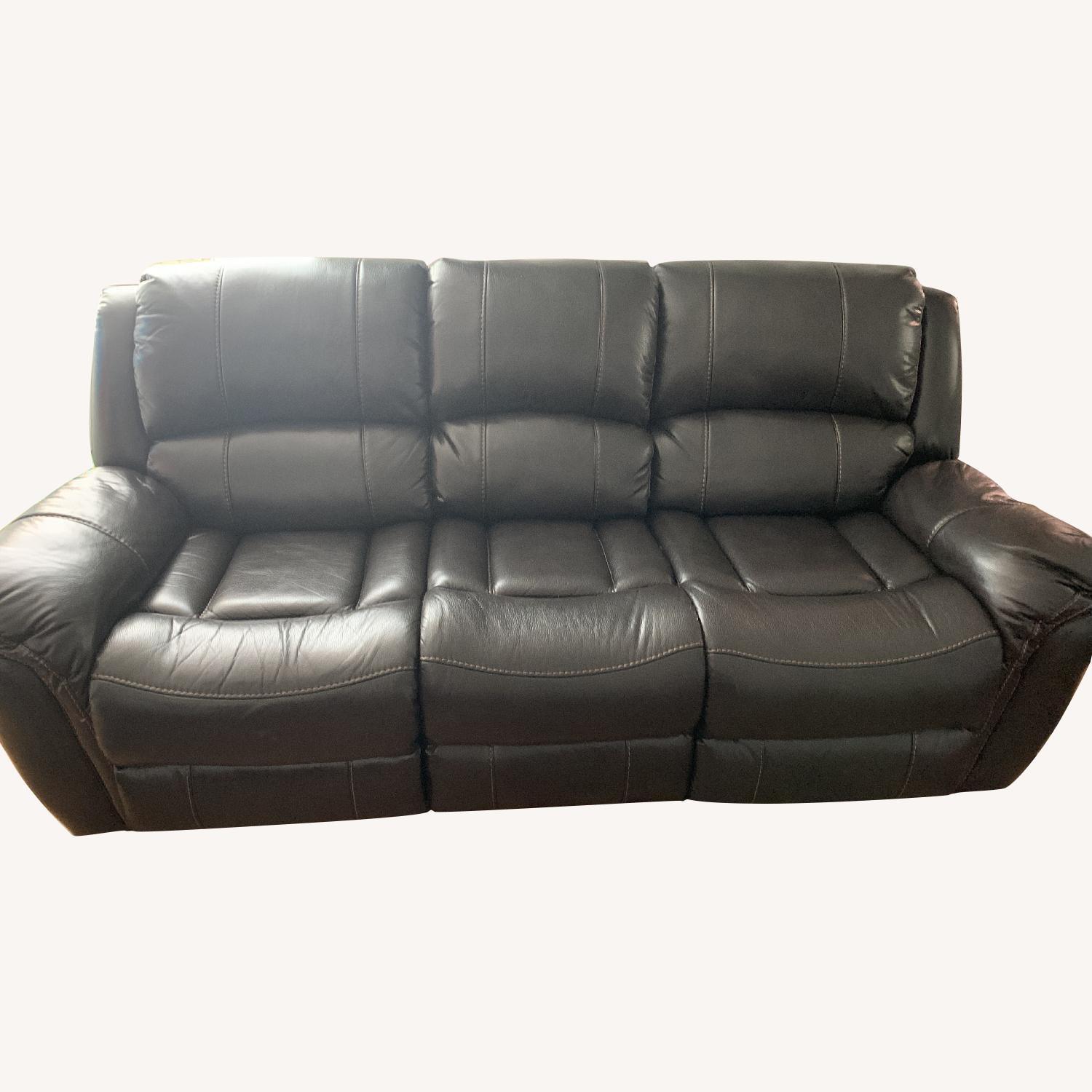 Black Reclining Sofa - image-0