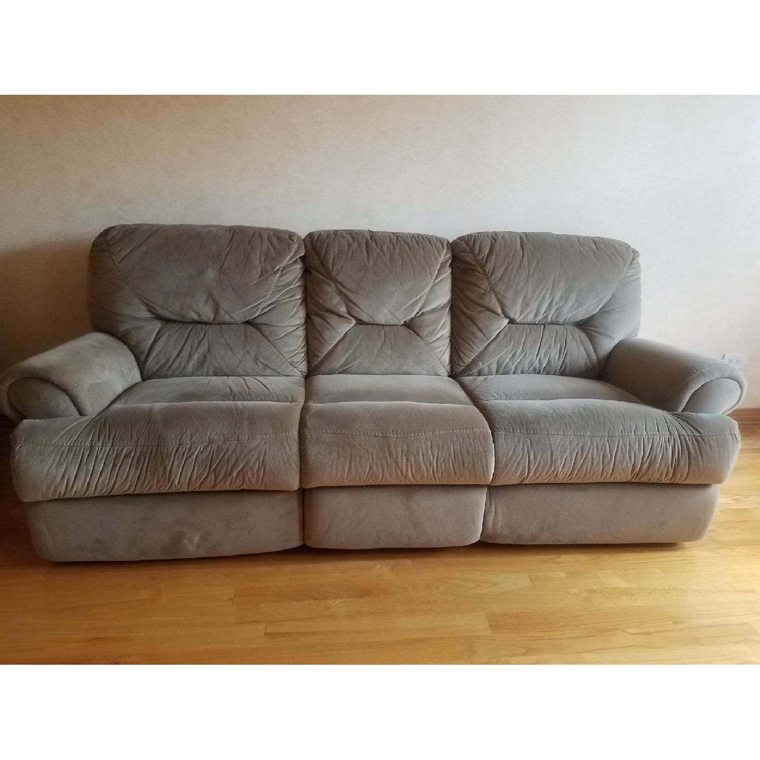Bob's Suede Reclining Sofa - image-2