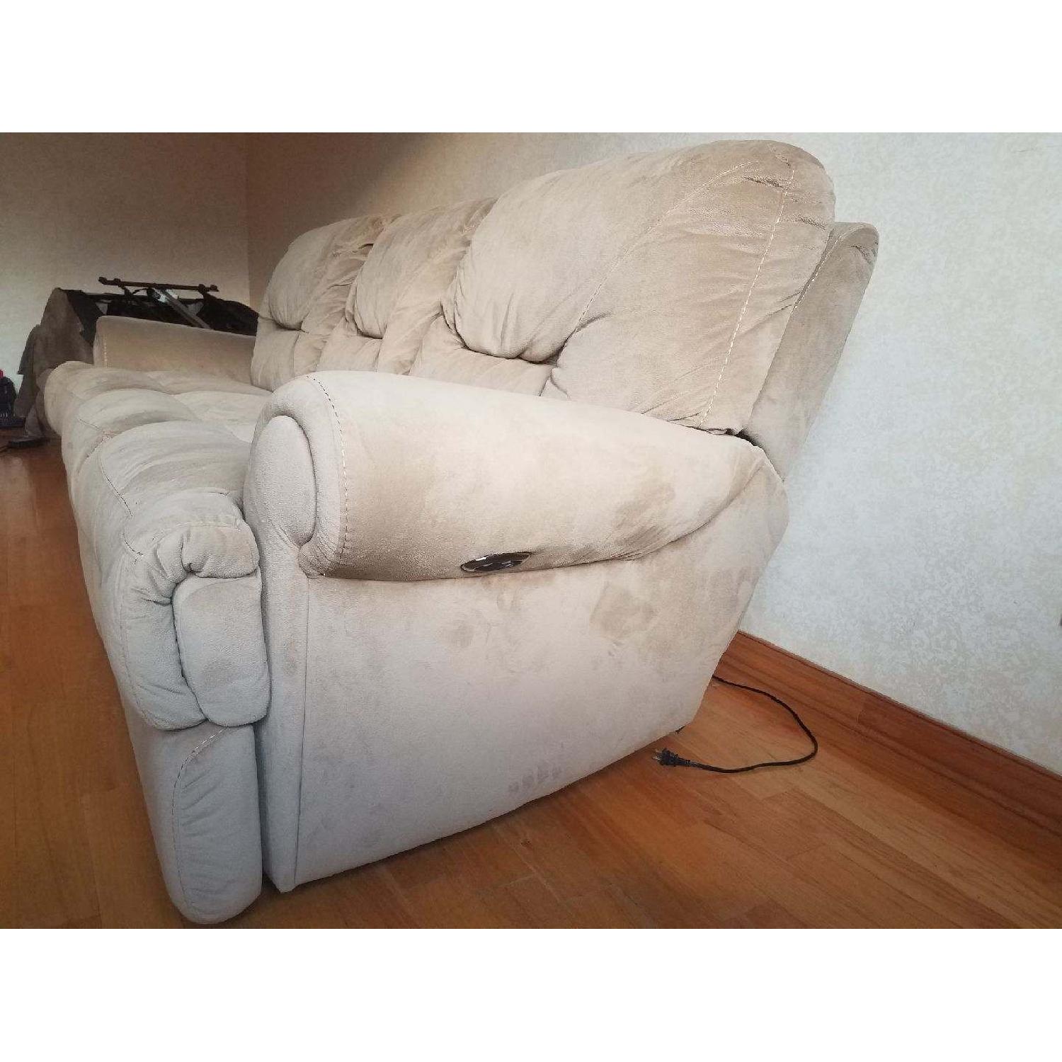 Bob's Suede Reclining Sofa - image-3