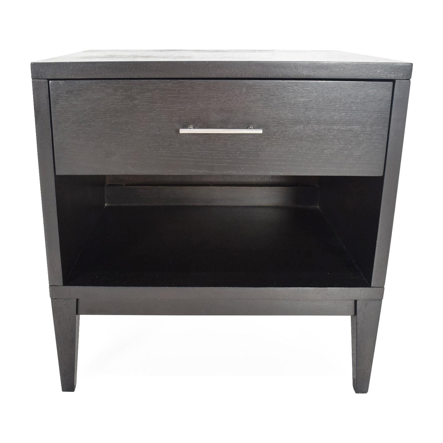 West Elm Black Wood Nightstand - image-1