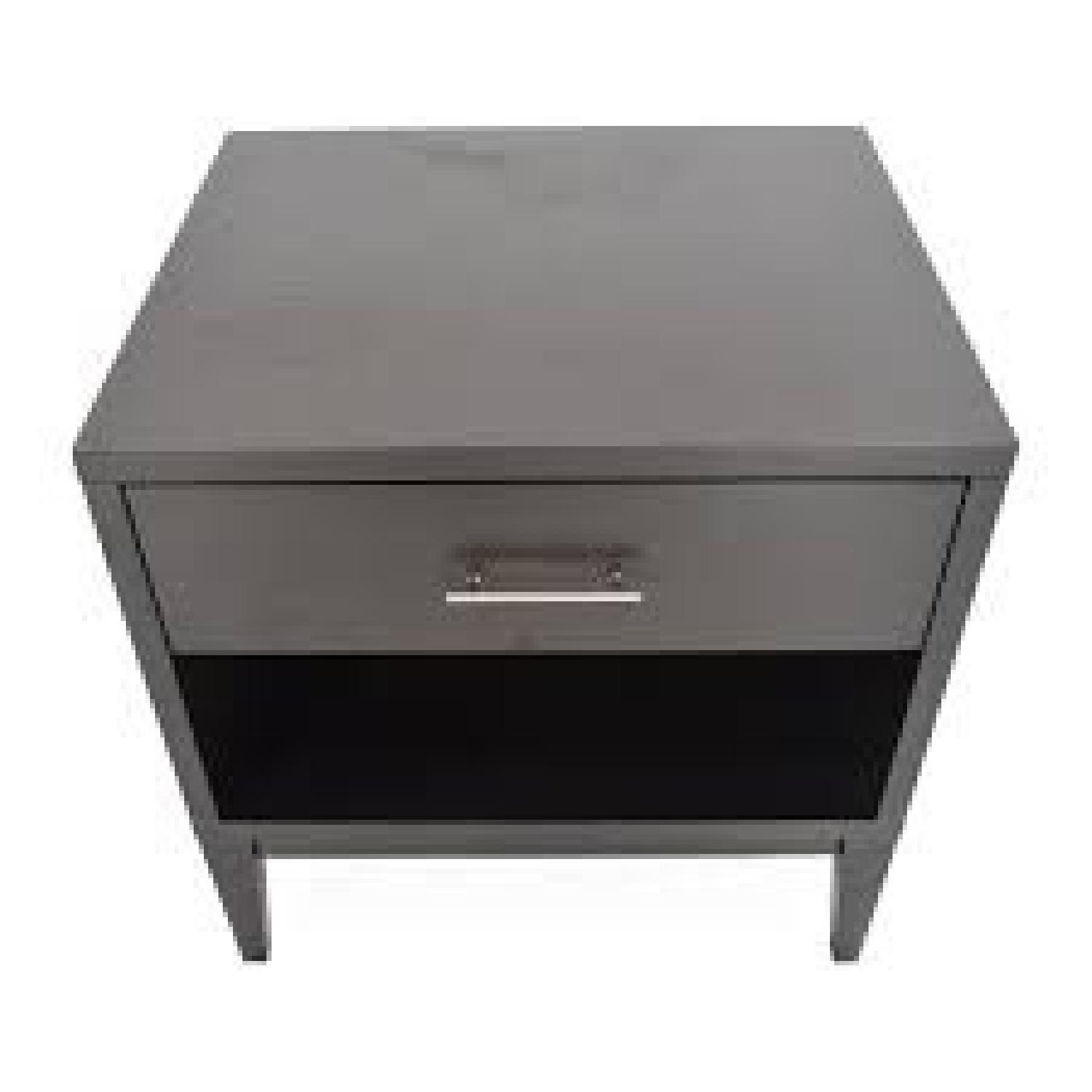 West Elm Black Wood Nightstand - image-2
