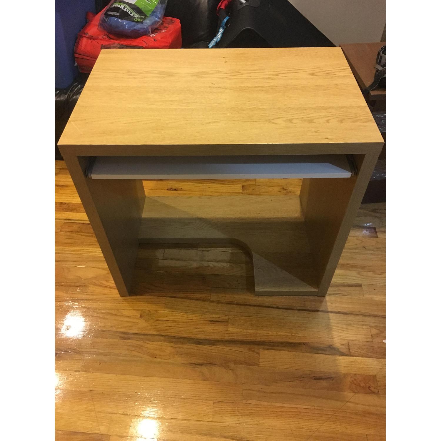 Wood Desk w/ Roll Out Drawer - image-2
