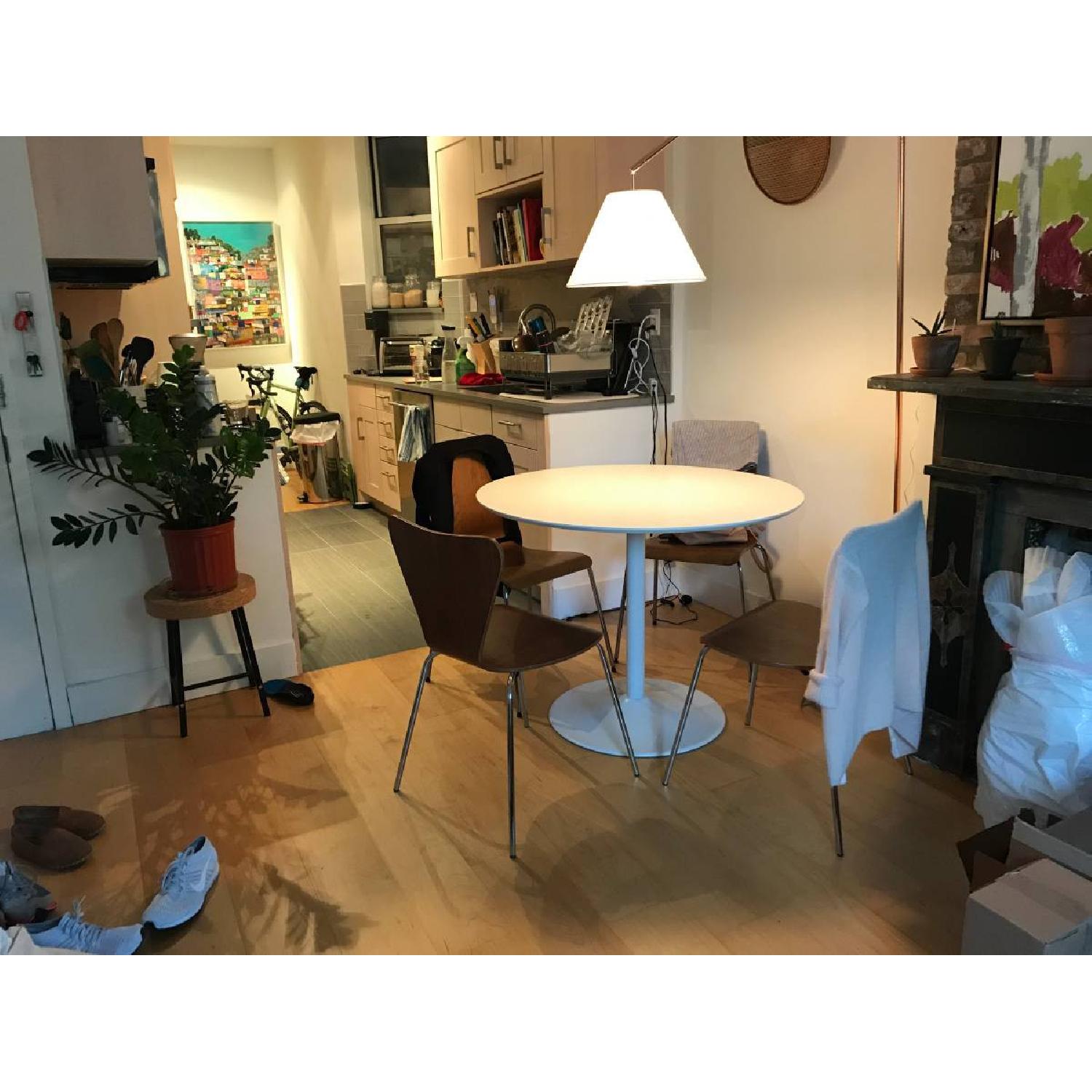 CB2 Odyssey White Round Dining Table - image-1