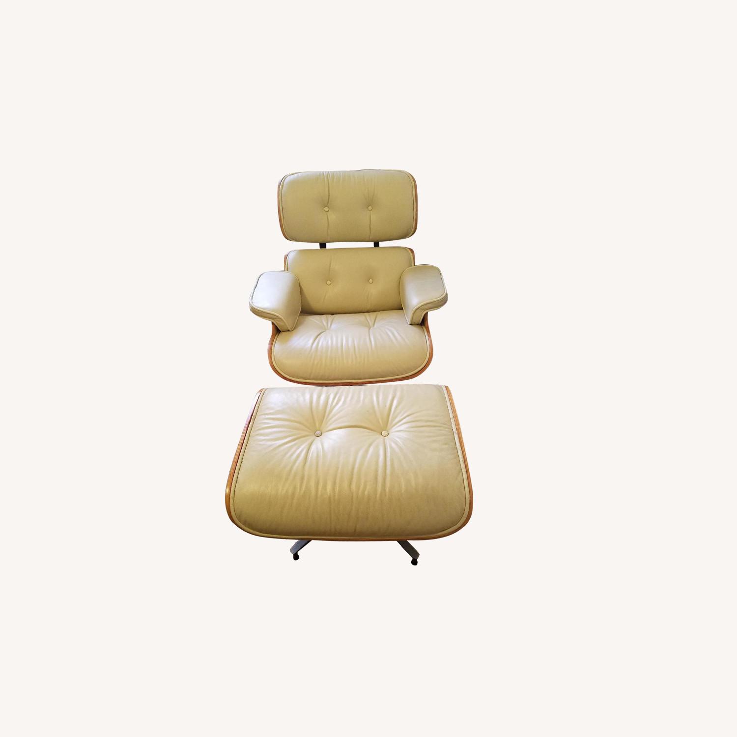 Replica Eames Recliner & Footstool - image-0