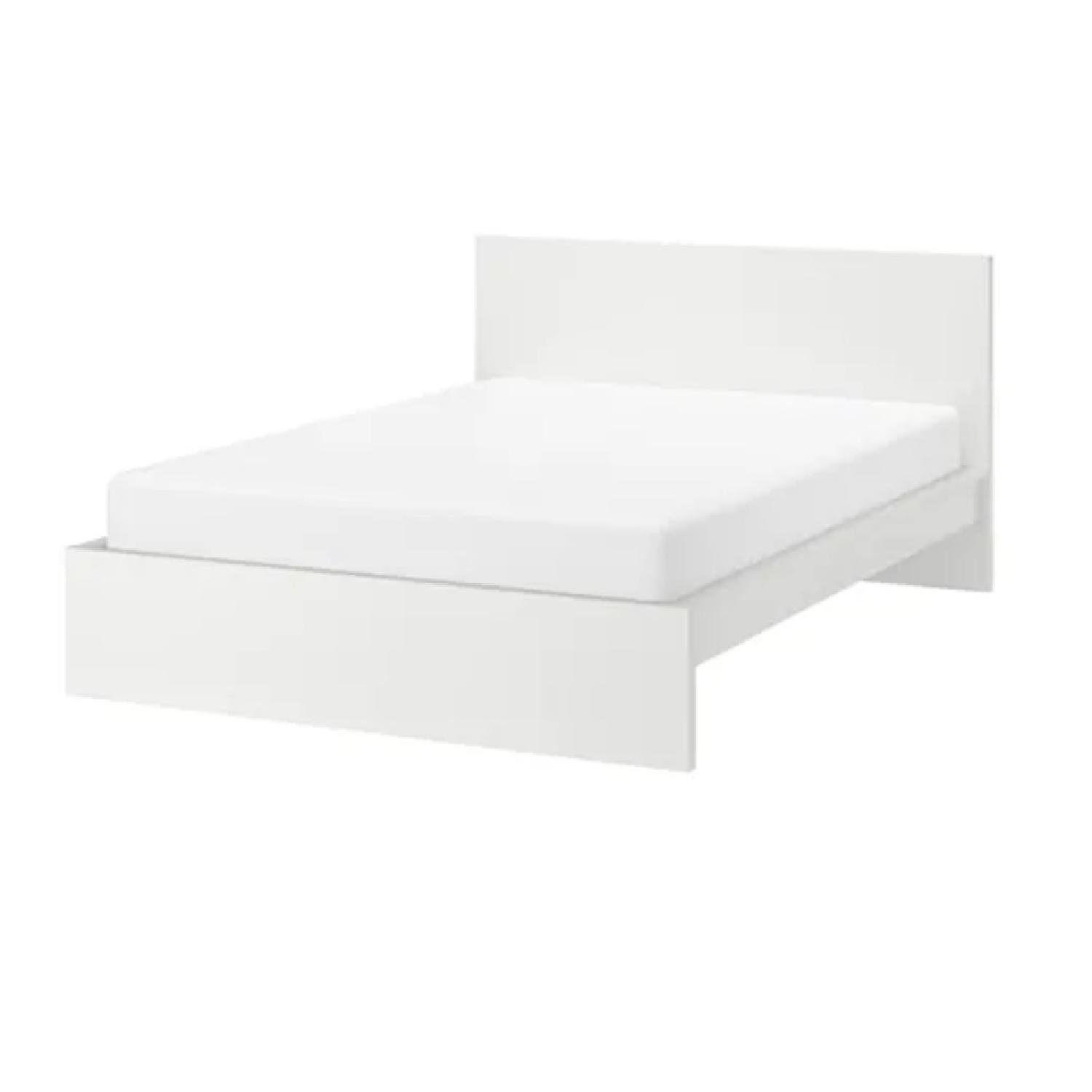 Ikea Malm White Queen Bed Frame - AptDeco