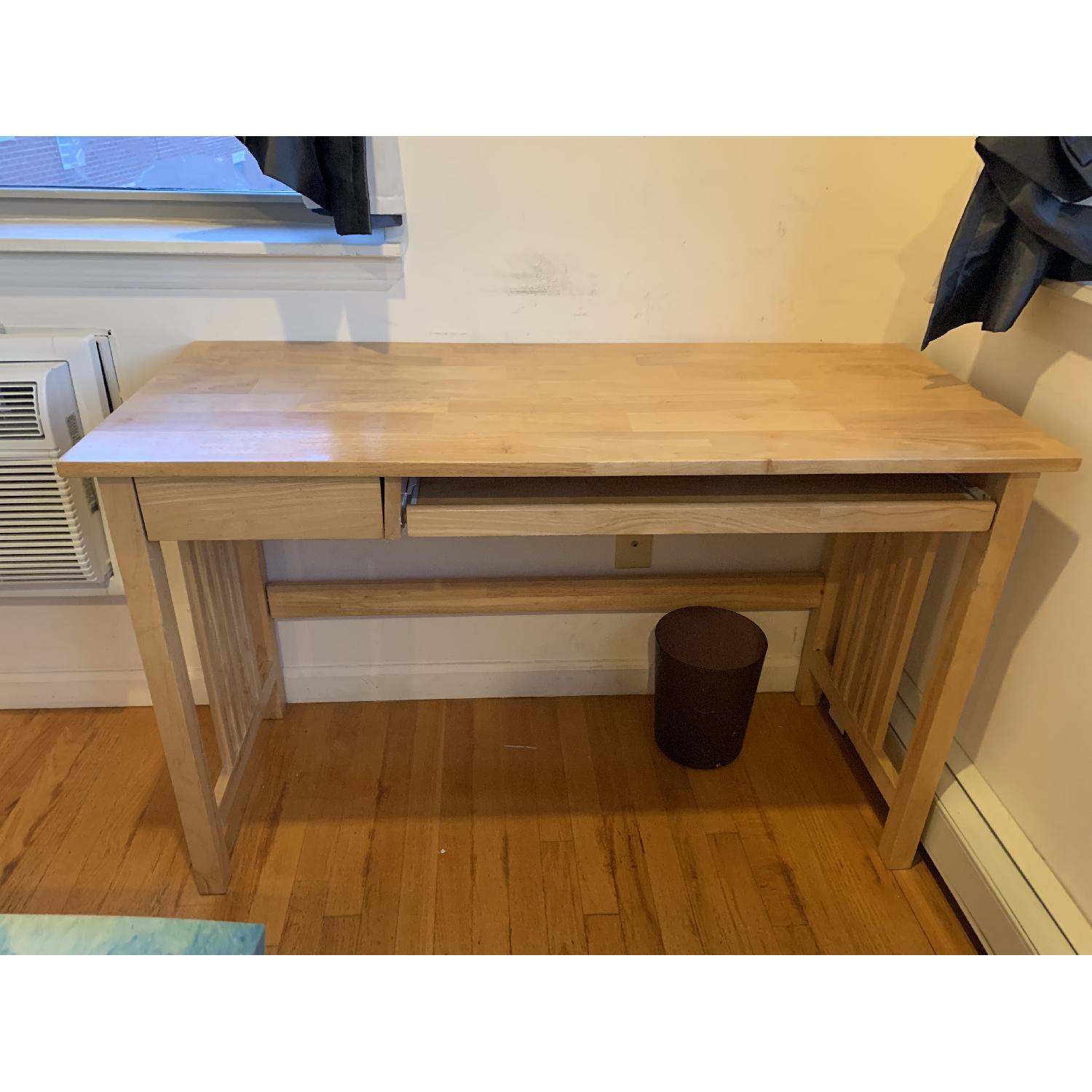 Ikea Wood Computer Desk w/ Storage Drawer - image-1