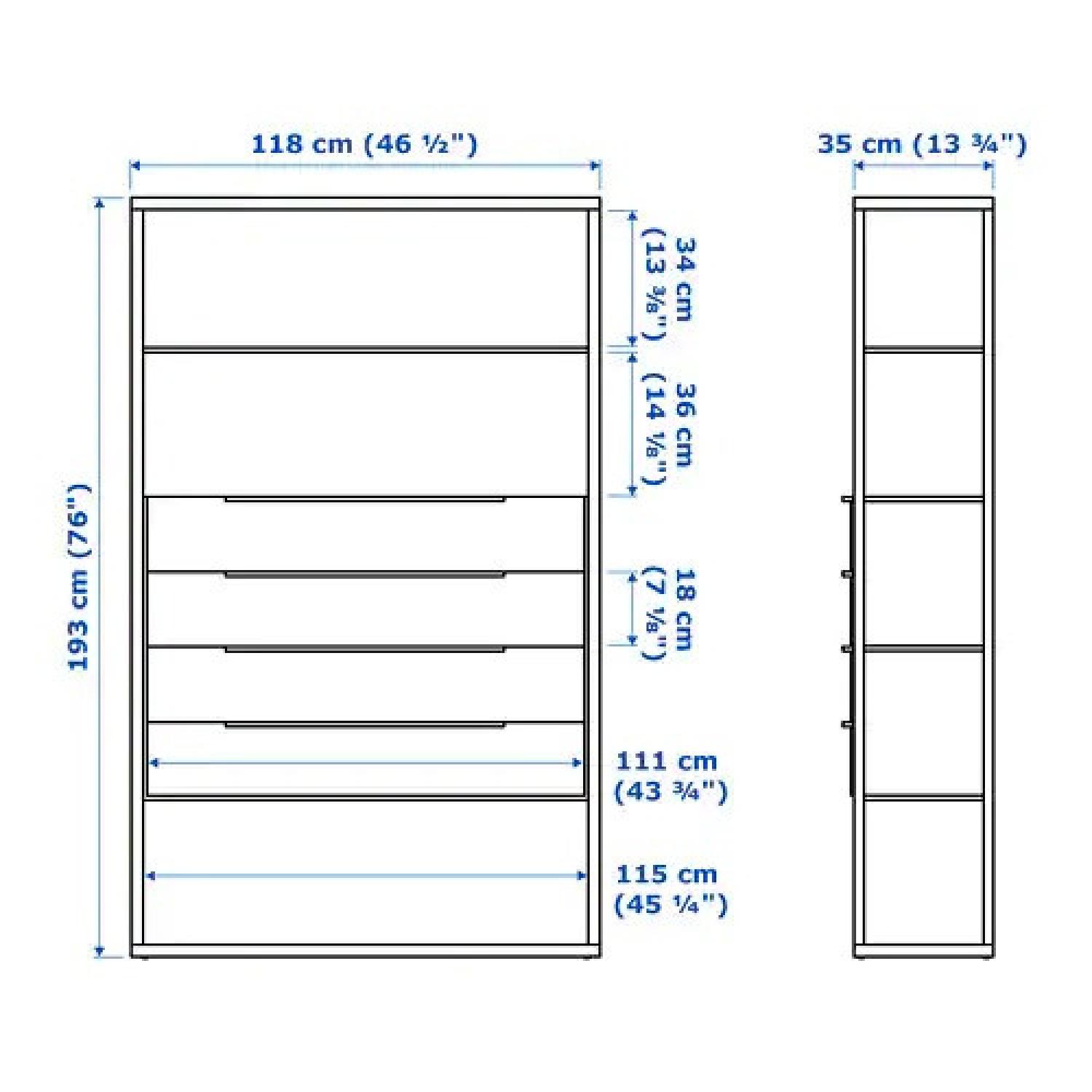 Ikea Fjalkinge White Shelf Units w/ Drawers - image-3
