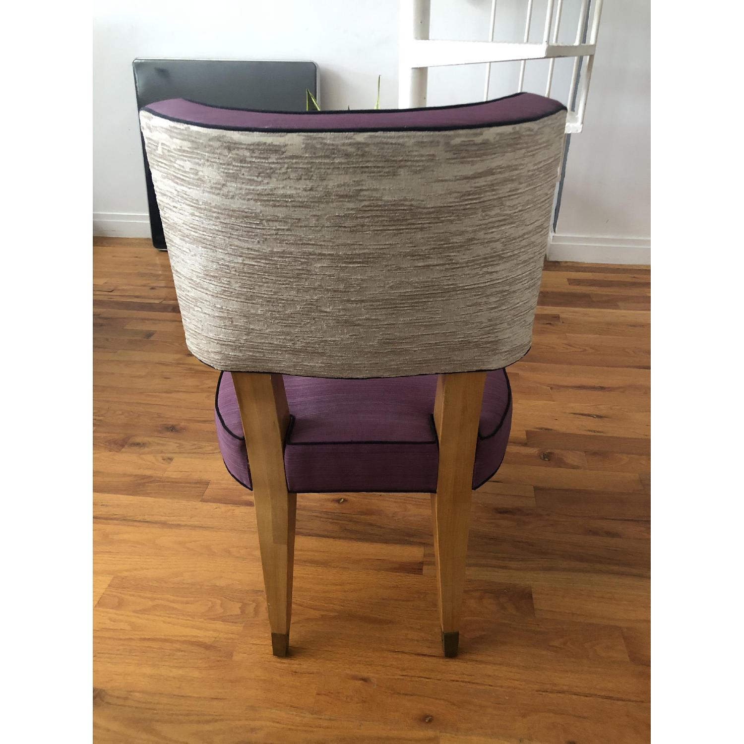 Vintage Purple Button Tufted Dining Chairs AptDeco