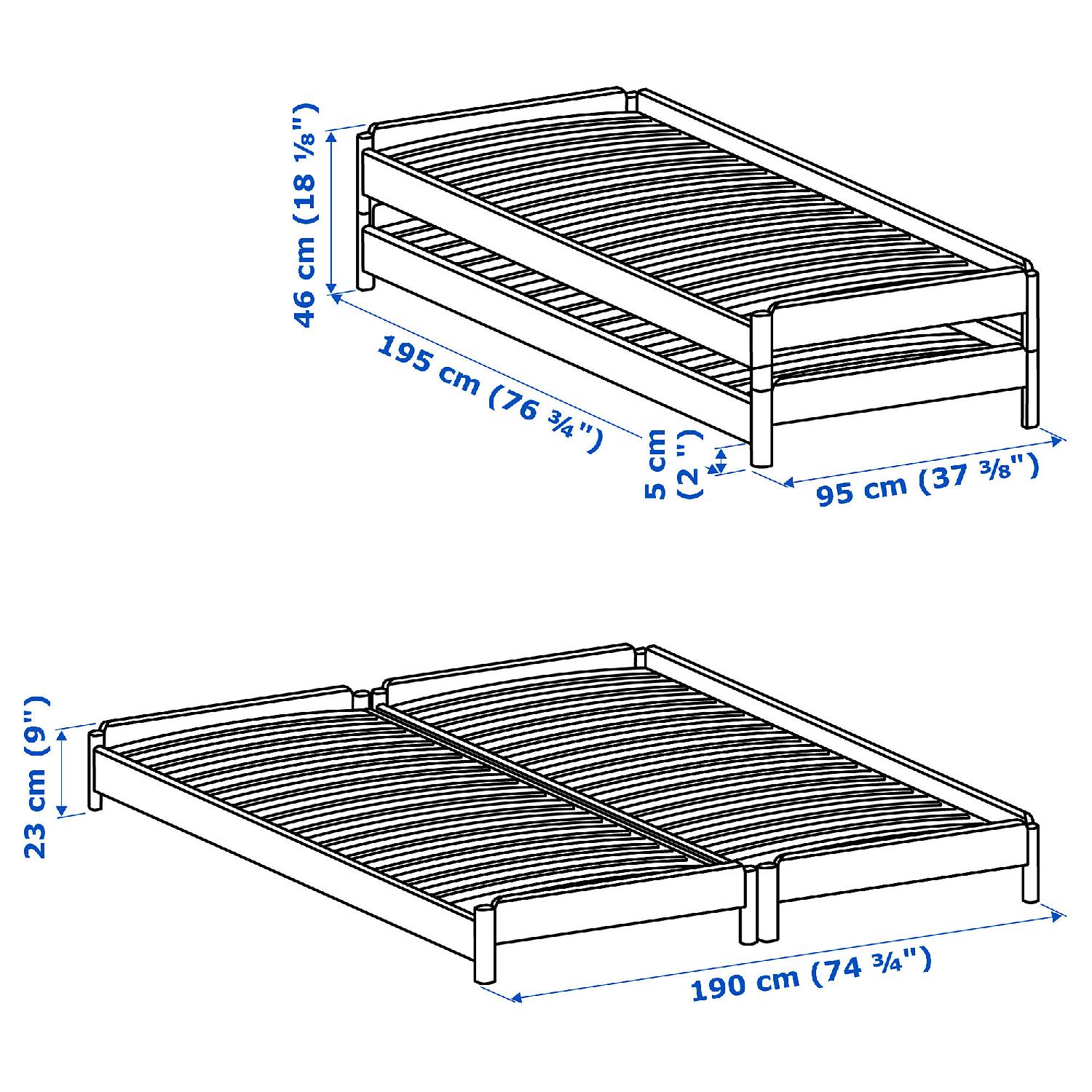 Ikea Utaker Stackable Twin Size Bed AptDeco