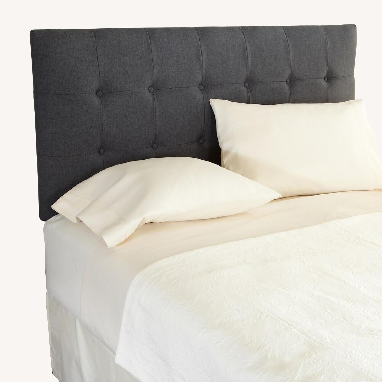 Humble + Haute Full Charcoal Upholstered Tufted Headboard