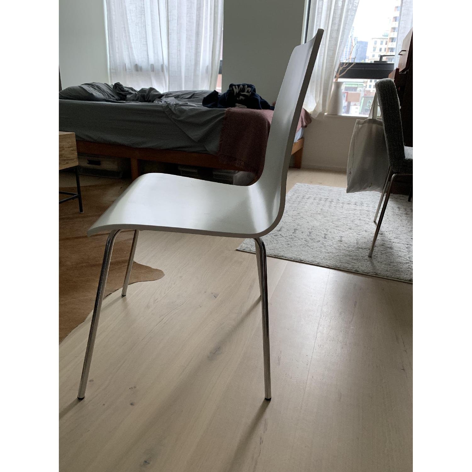 CB2 White Dining Chairs - image-4