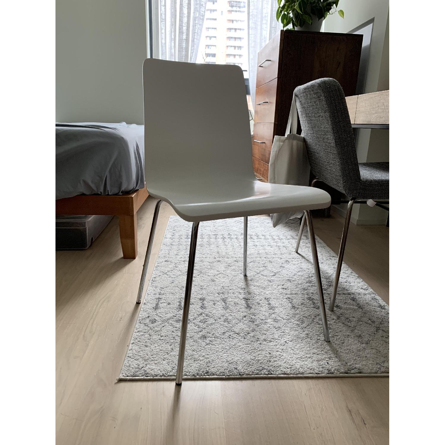 CB2 White Dining Chairs - image-3