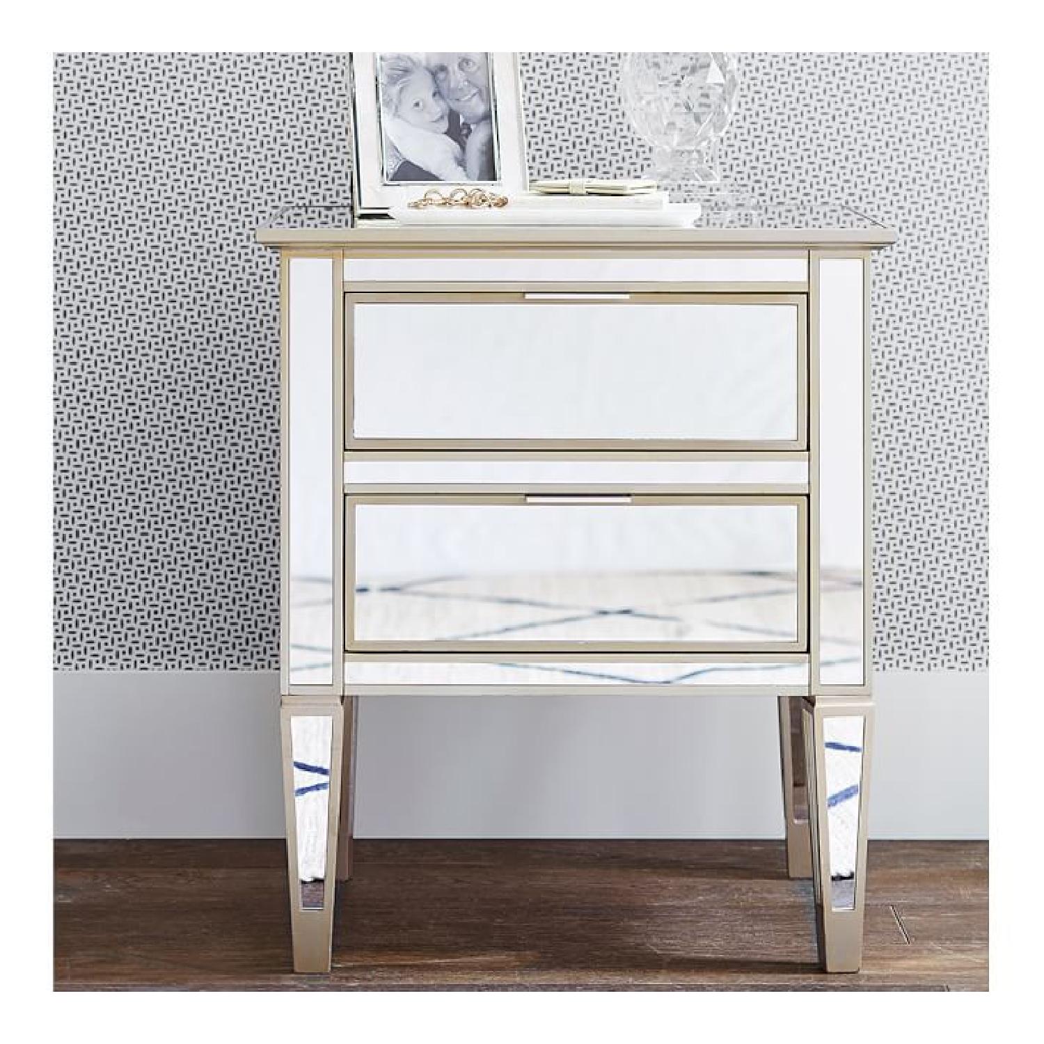 Pottery Barn Park Mirrored Nightstand AptDeco