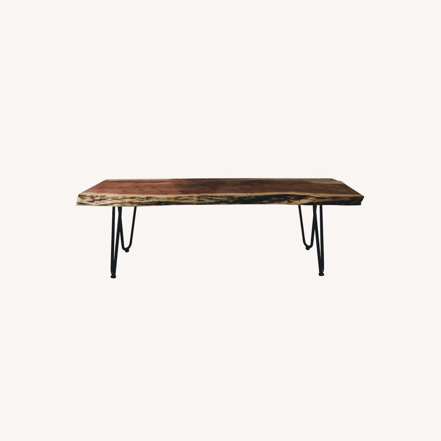 Wood Bench w/ Hairpin Legs AptDeco
