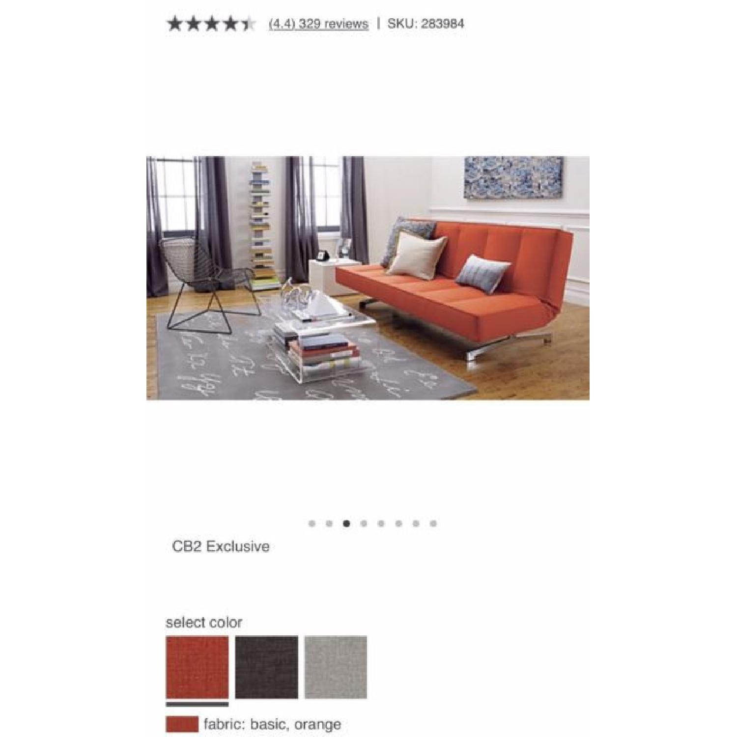CB2 Flex Sleeper Sofa in Orange - image-5