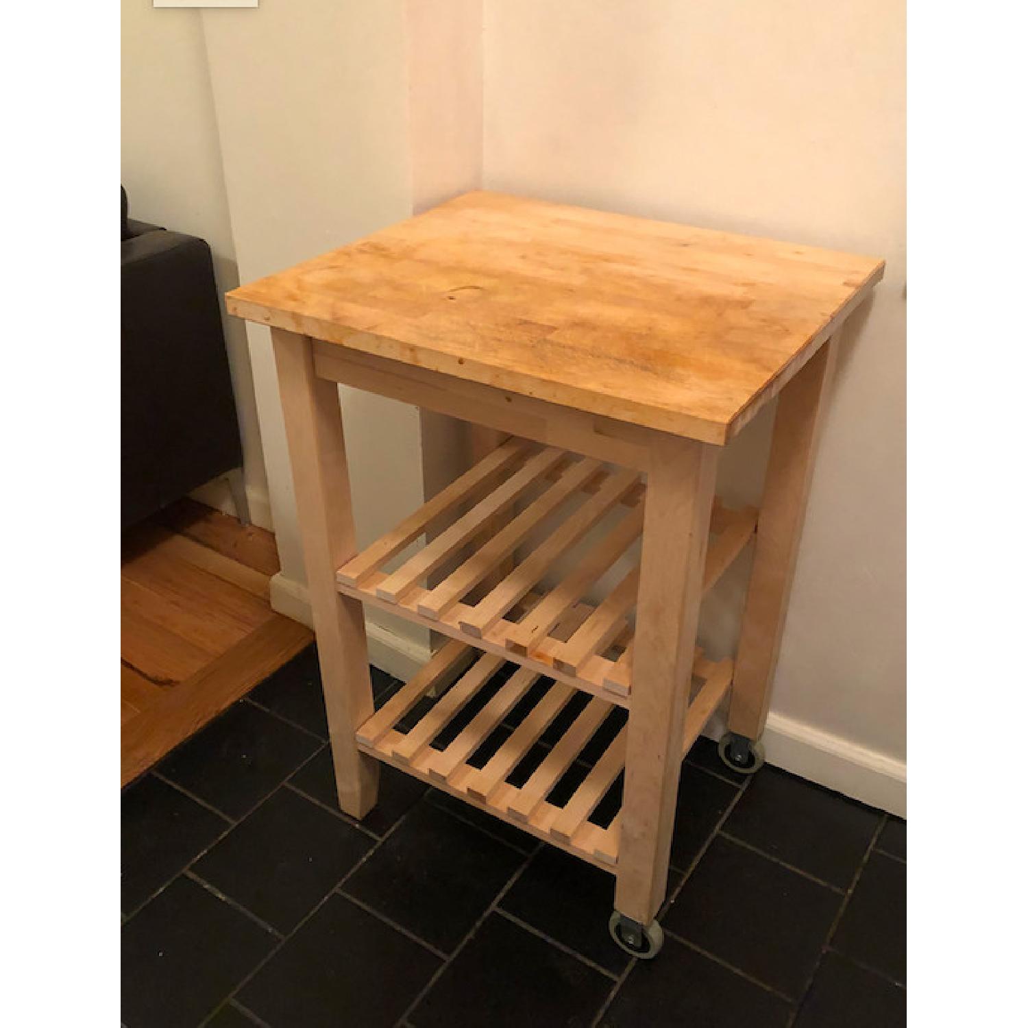 Ikea Kitchen Butcher's Block w/ Wheels - image-2