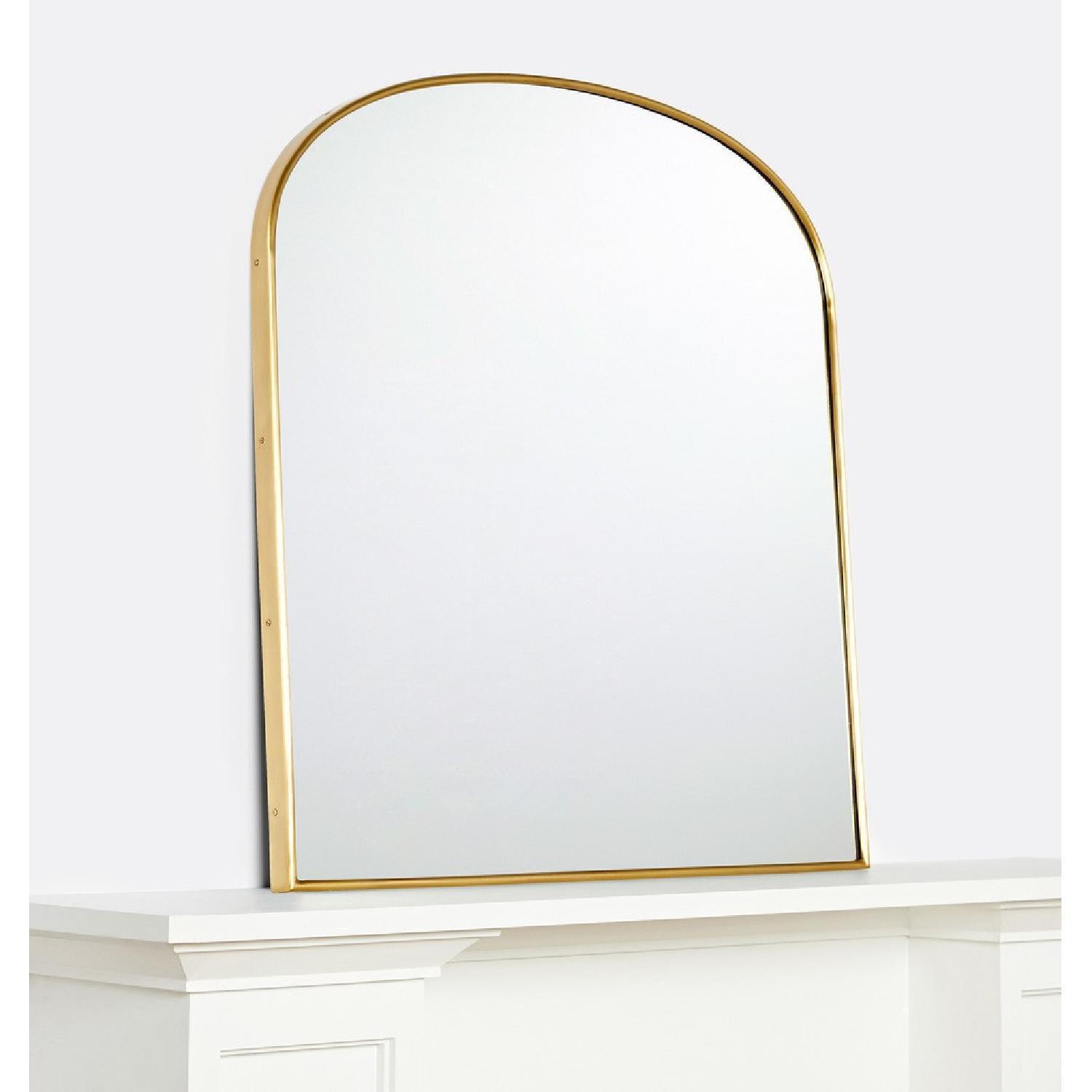 Rejuvenation Arched Mantel Metal Framed Mirror - image-6