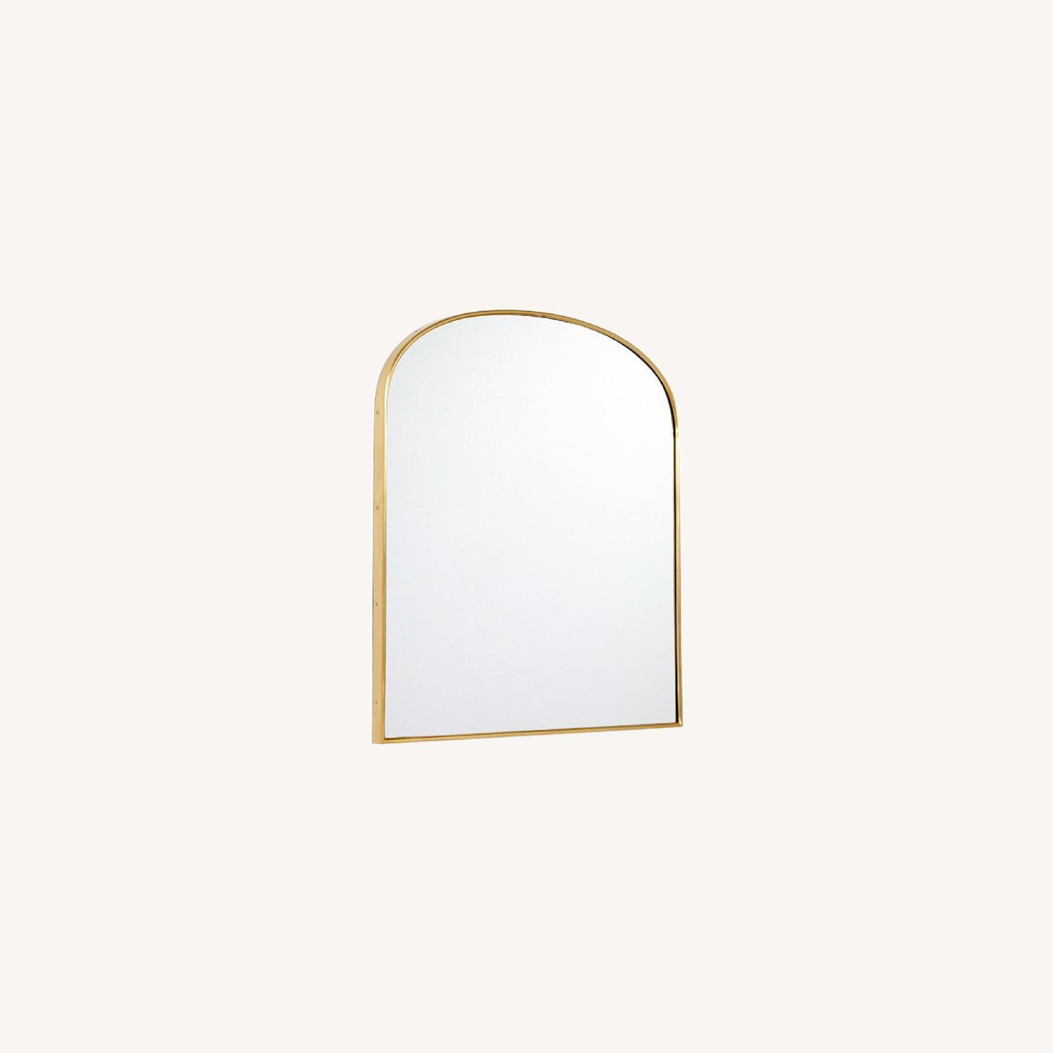 Rejuvenation Arched Mantel Metal Framed Mirror - image-1