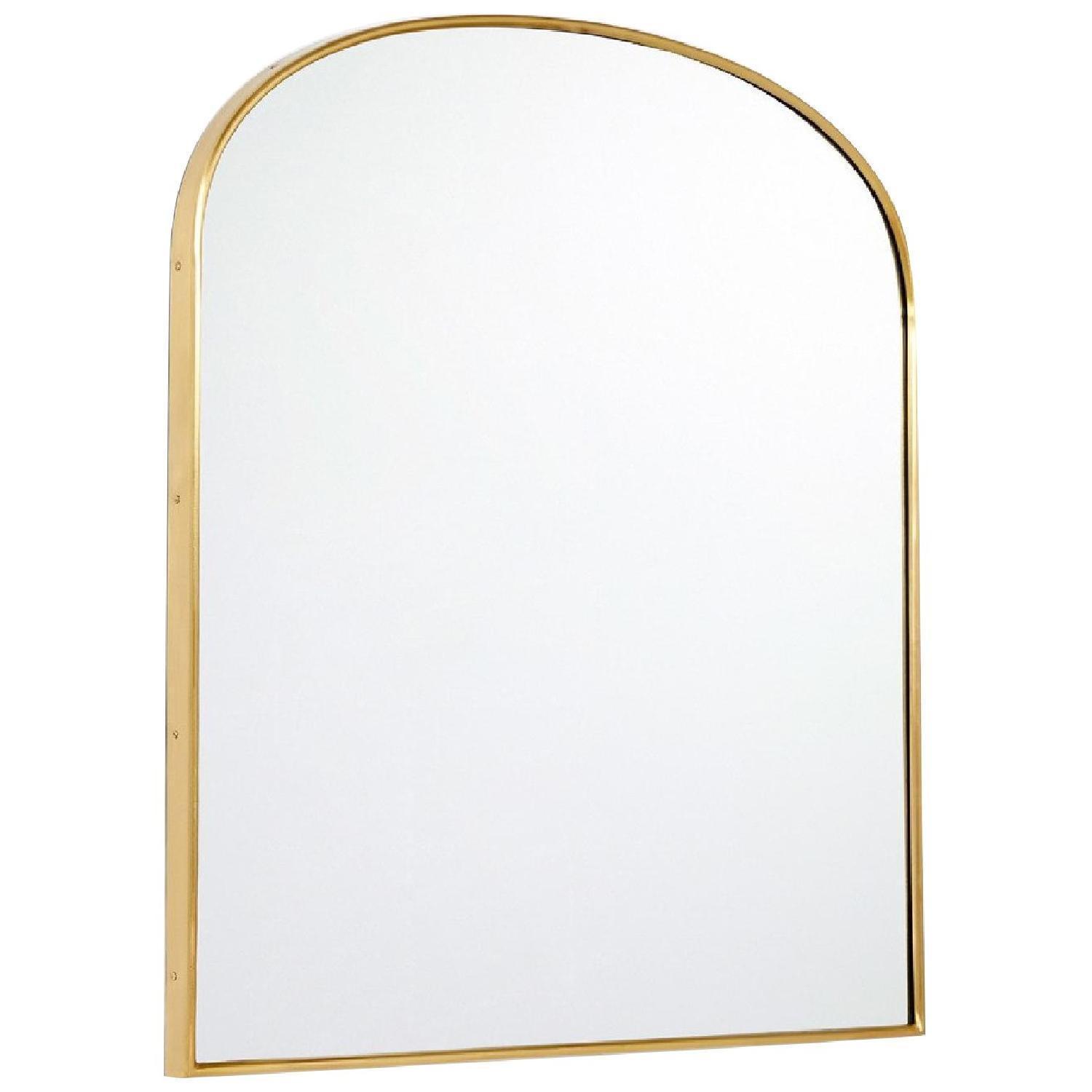 Rejuvenation Arched Mantel Metal Framed Mirror - image-2