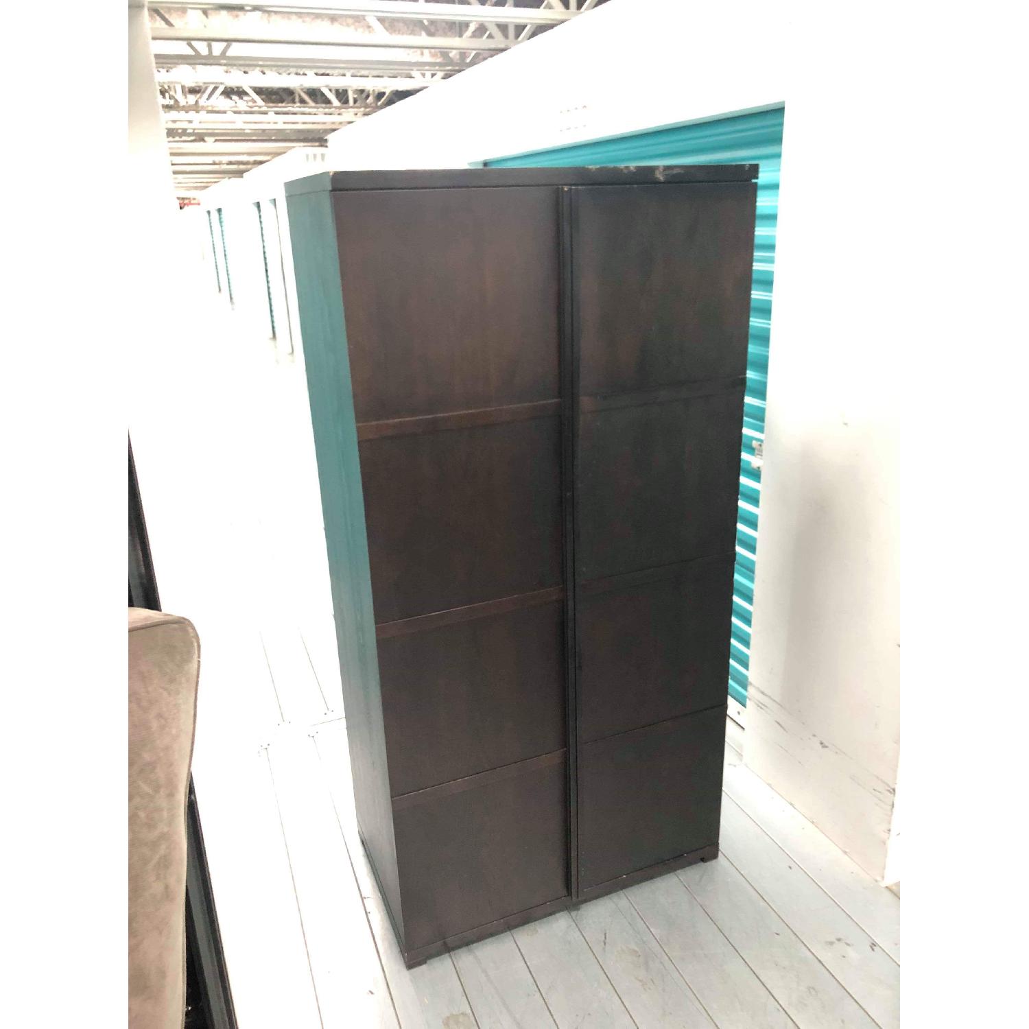 West Elm Black Armoire/Wardrobe - image-3