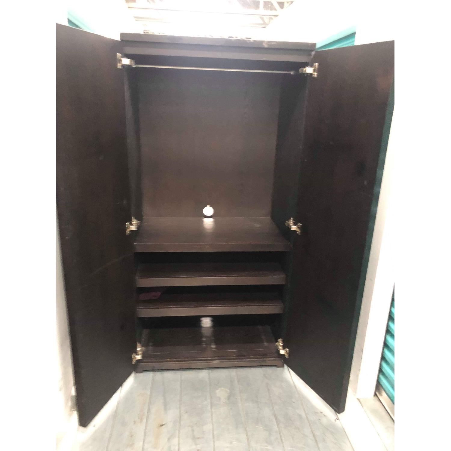 West Elm Black Armoire/Wardrobe - image-4