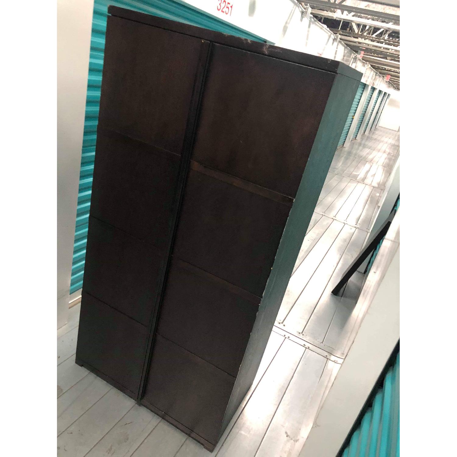 West Elm Black Armoire/Wardrobe - image-9