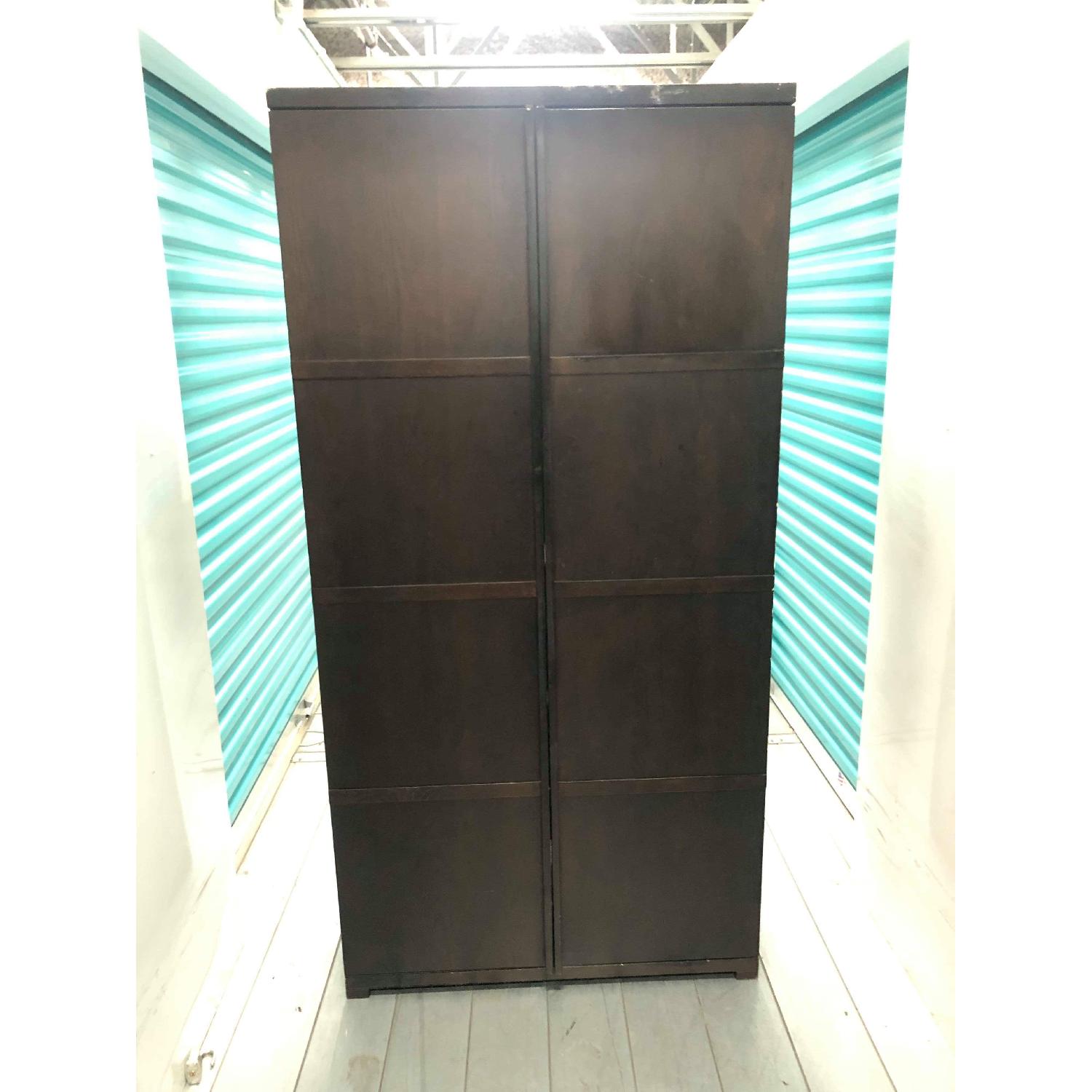 West Elm Black Armoire/Wardrobe - image-15