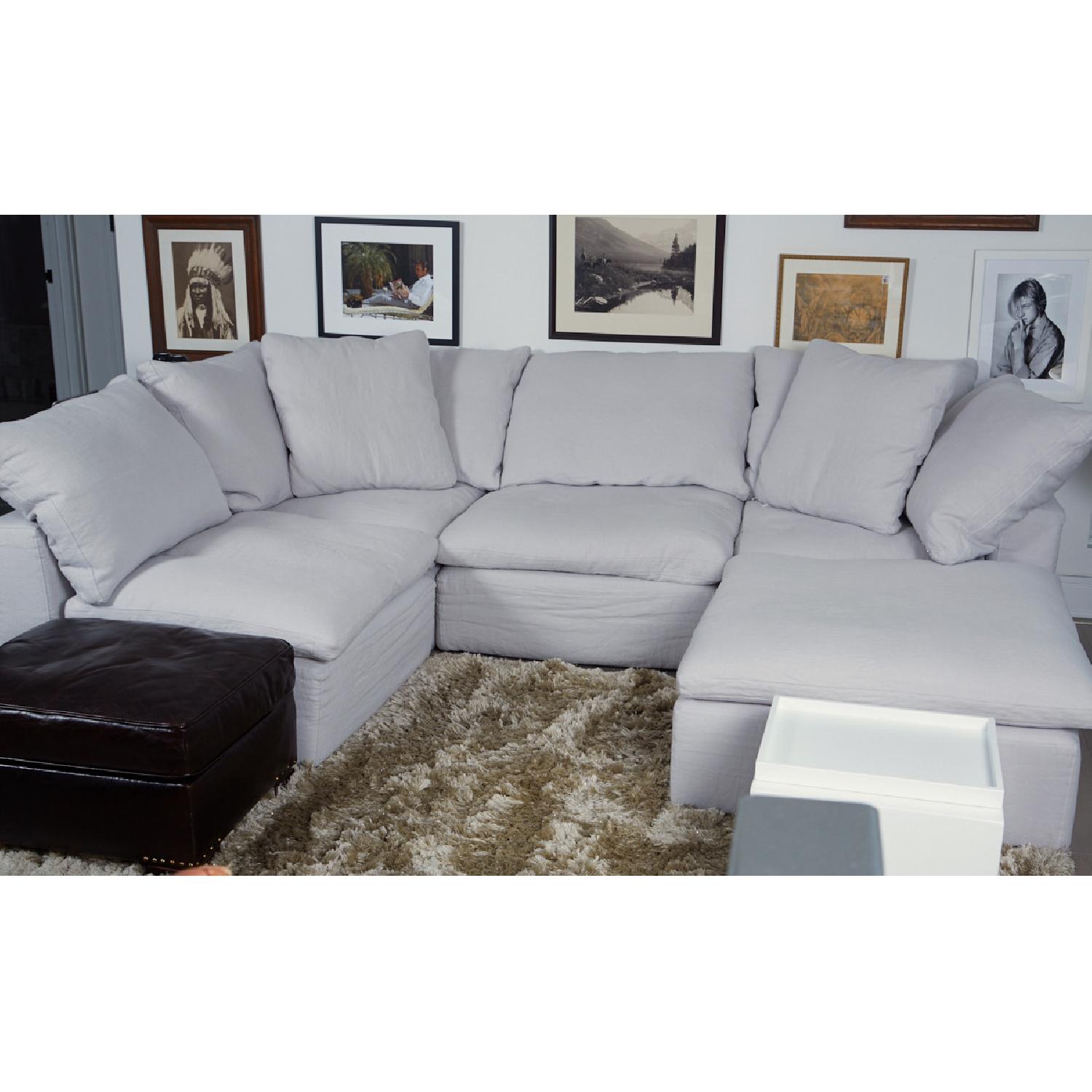 Restoration Hardware Cloud Modular Chaise Sectional &Ottoman - image-2