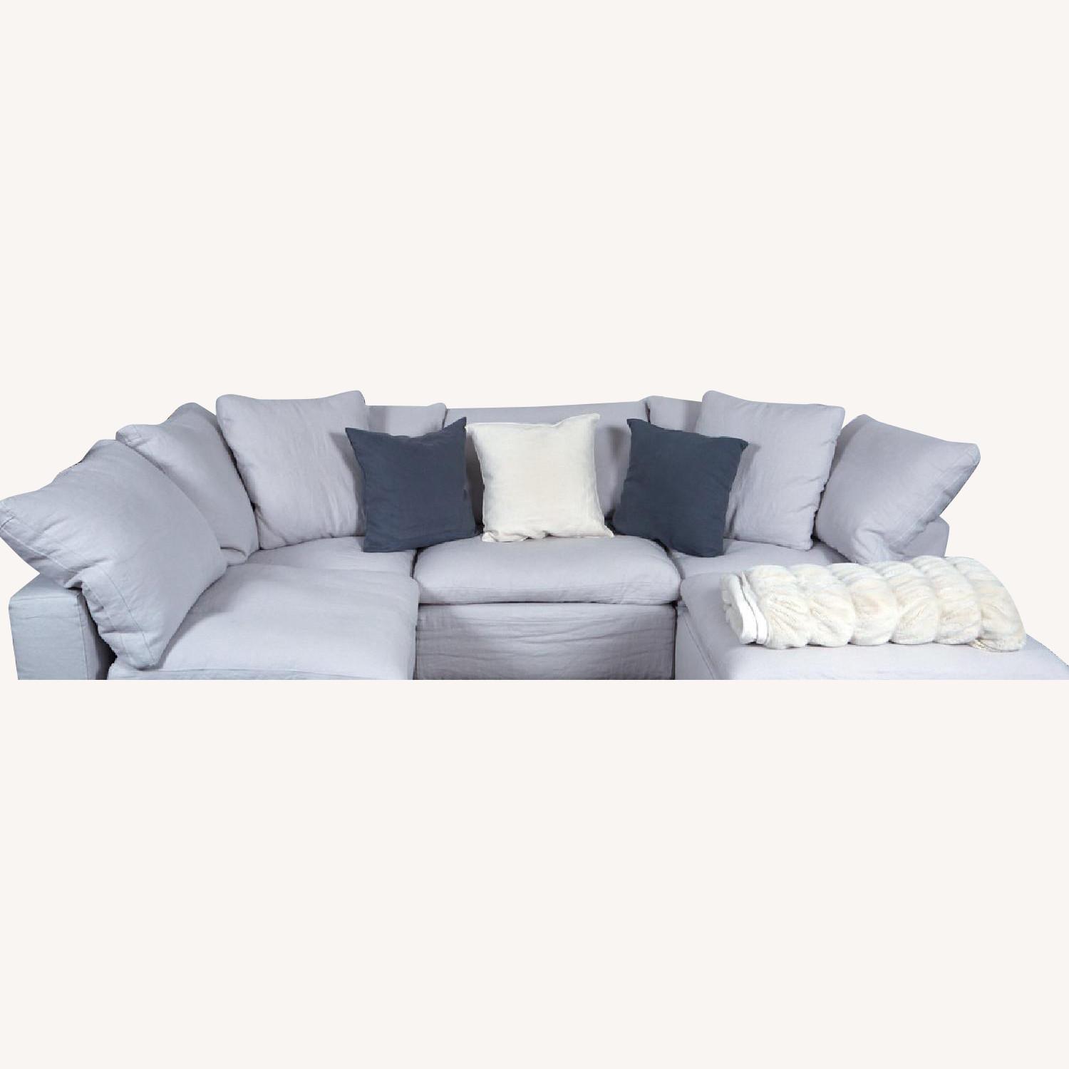 Restoration Hardware Cloud Modular Chaise Sectional &Ottoman - image-4