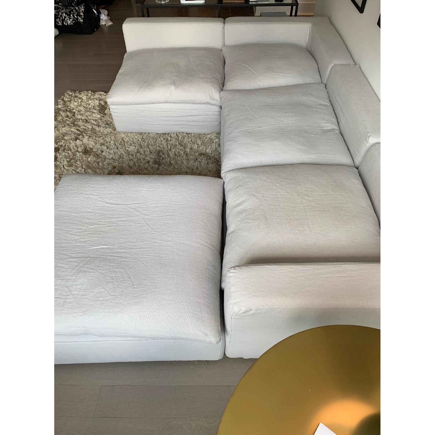 Restoration Hardware Cloud Modular Chaise Sectional &Ottoman - image-9
