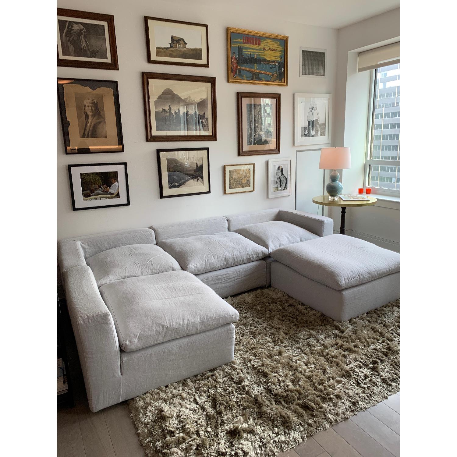 Restoration Hardware Cloud Modular Chaise Sectional &Ottoman - image-11