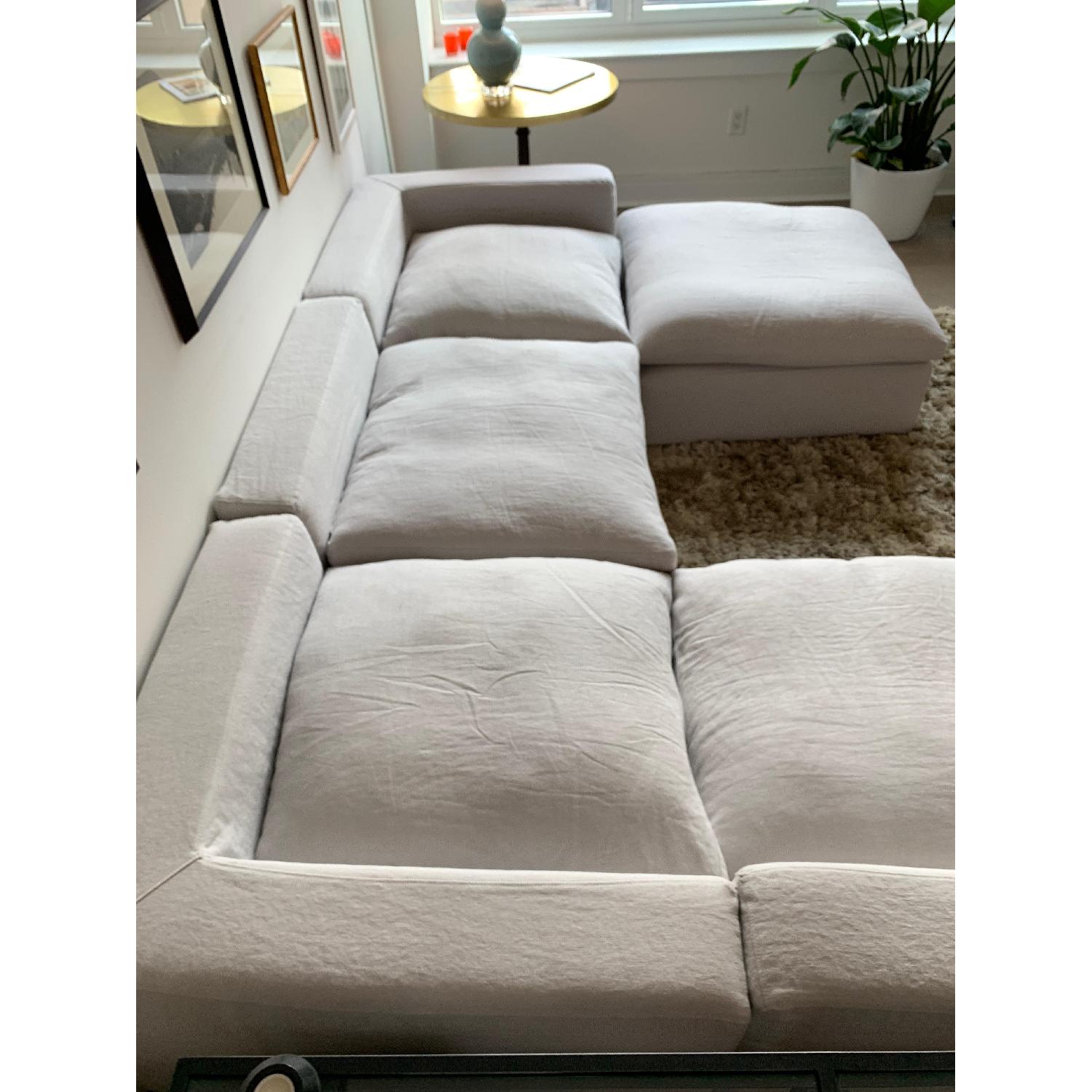 Restoration Hardware Cloud Modular Chaise Sectional &Ottoman - image-10