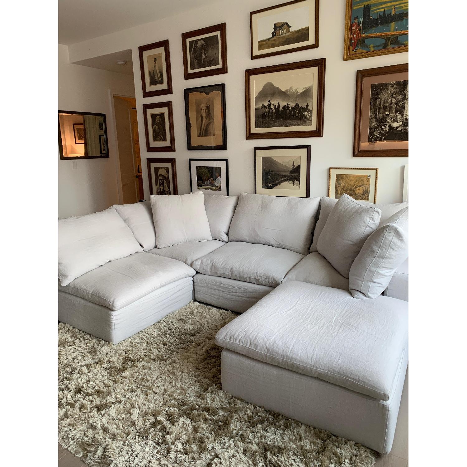 Restoration Hardware Cloud Modular Chaise Sectional &Ottoman - image-6