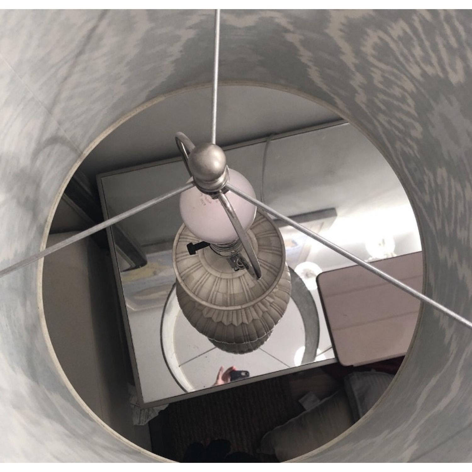 Crate & Barrel Ivory Shell ikat Table Lamps - image-4