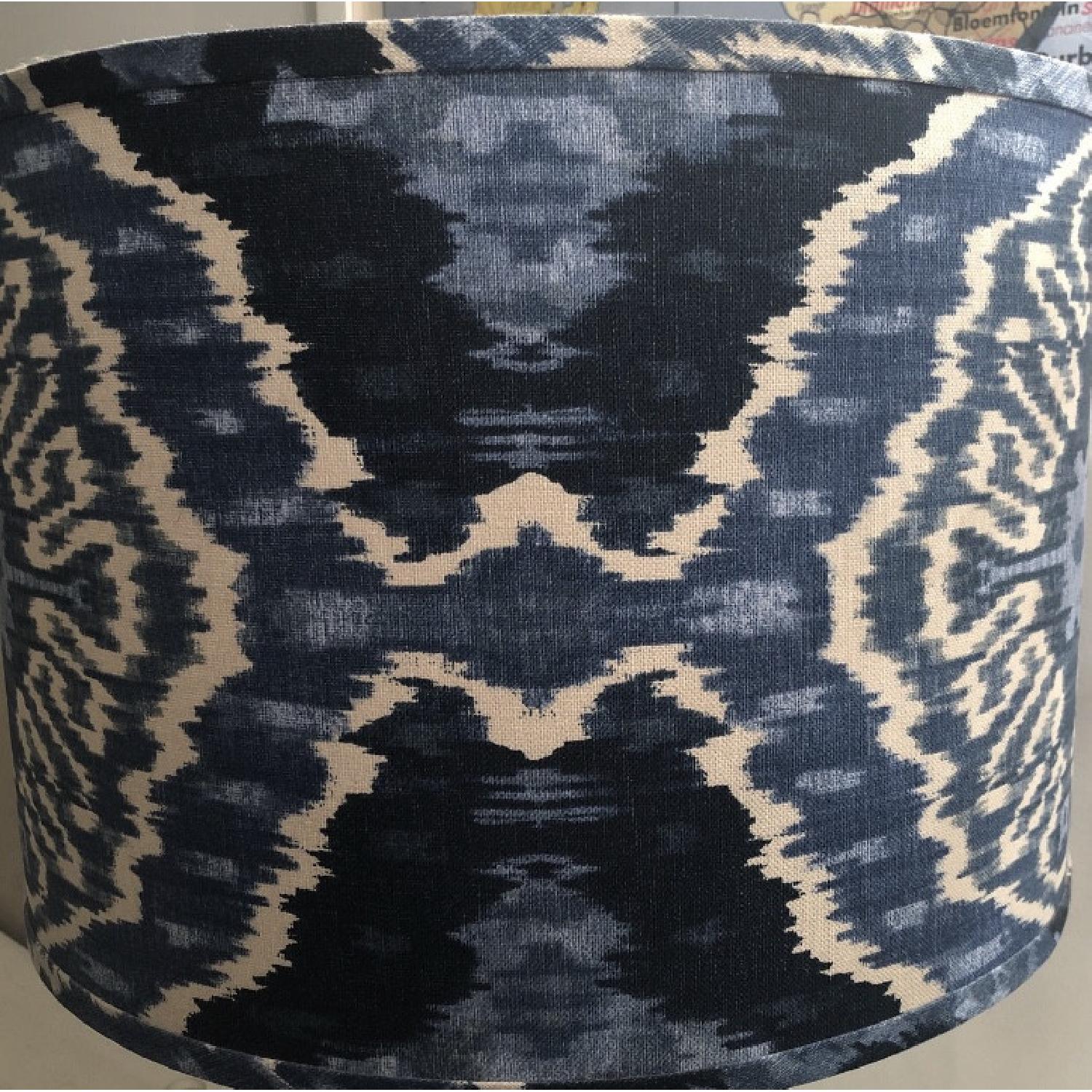 Crate & Barrel Ivory Shell ikat Table Lamps - image-5