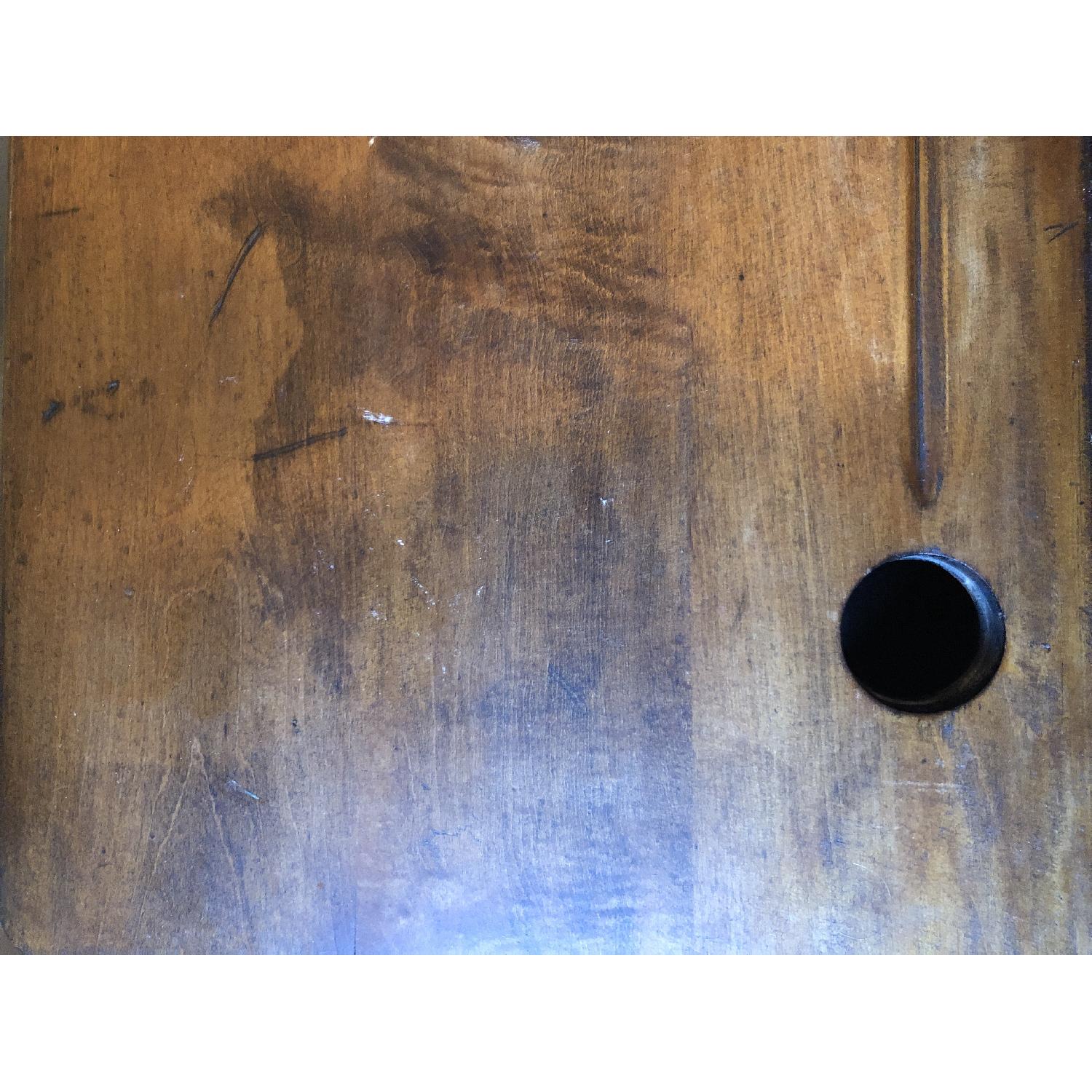Antique Schoolhouse Desk w/ Inkwell & Shelf - image-4