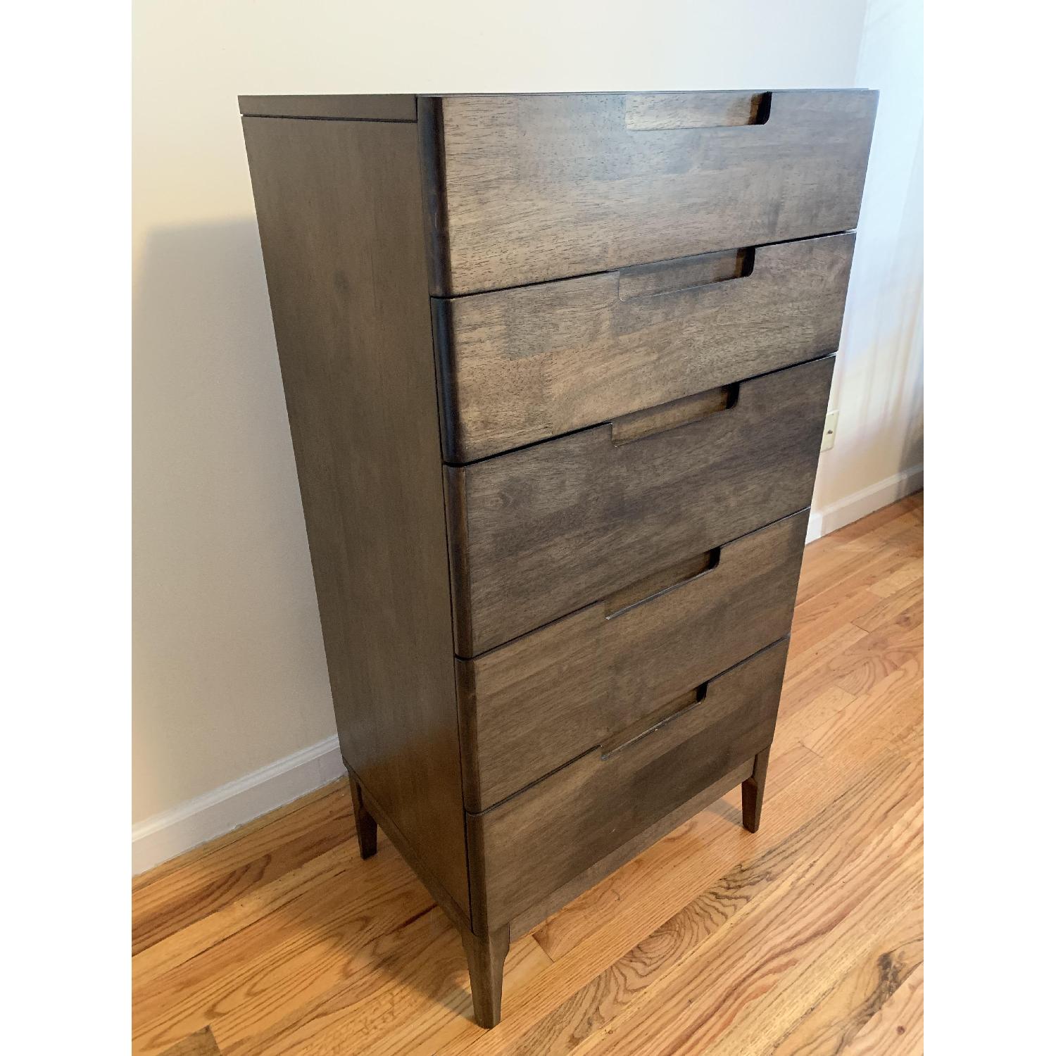 5 Drawer Narrow Wood Dresser - image-3