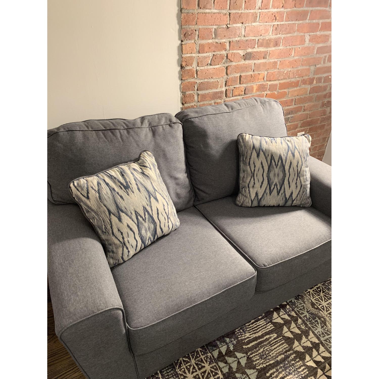 Ashley Calion Gunmetal Grey Loveseat - image-2