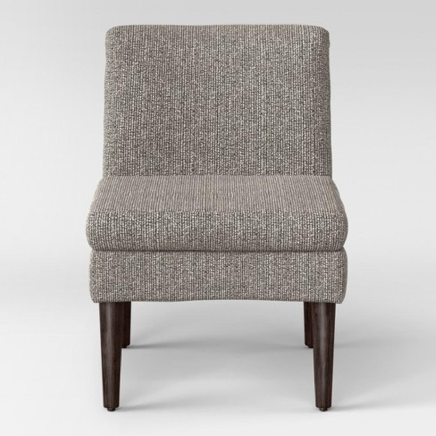 Black & Cream Slipper Accent Chair - image-1