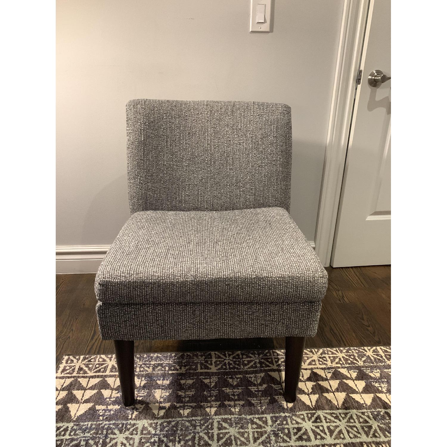 Black & Cream Slipper Accent Chair - image-3