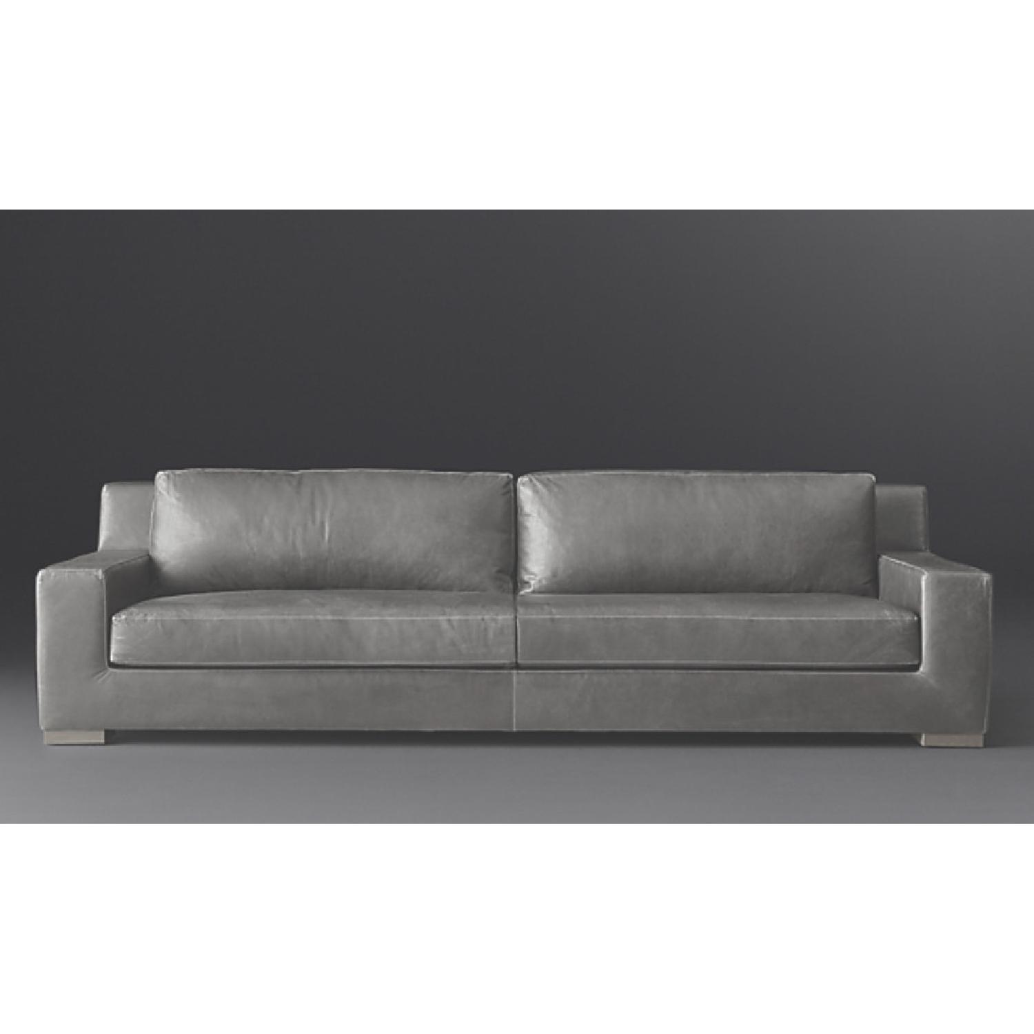 RH Off-White Leather Sofa - image-2