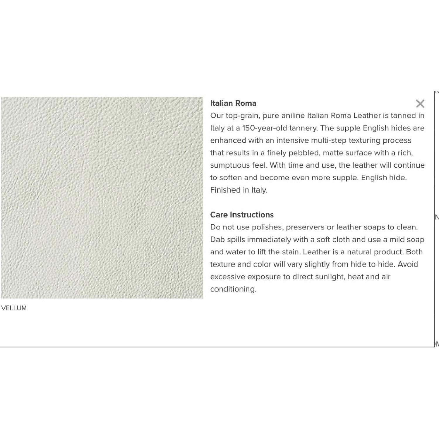 RH Off-White Leather Sofa - image-3