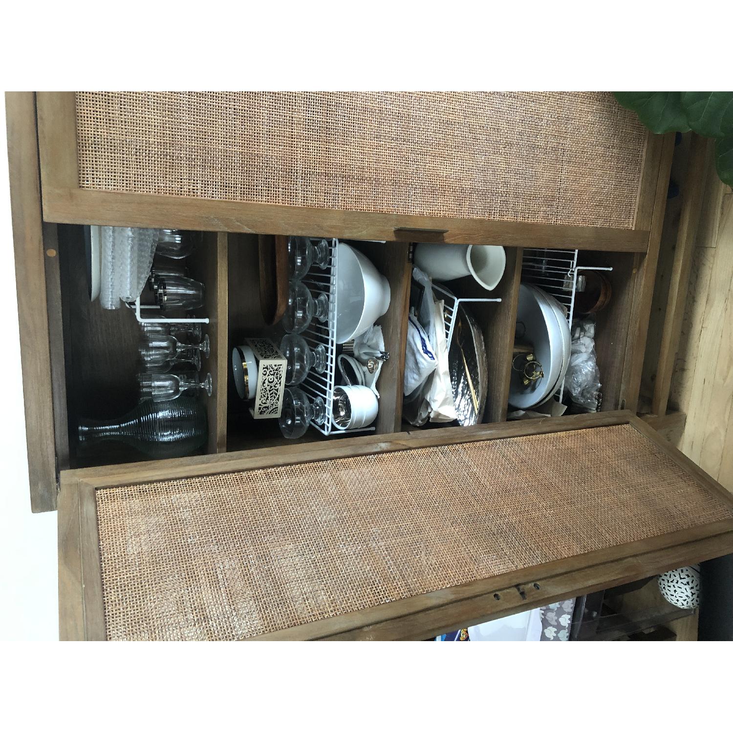 Crate & Barrel Blake Grey Wash 2-Door Cabinet - image-2