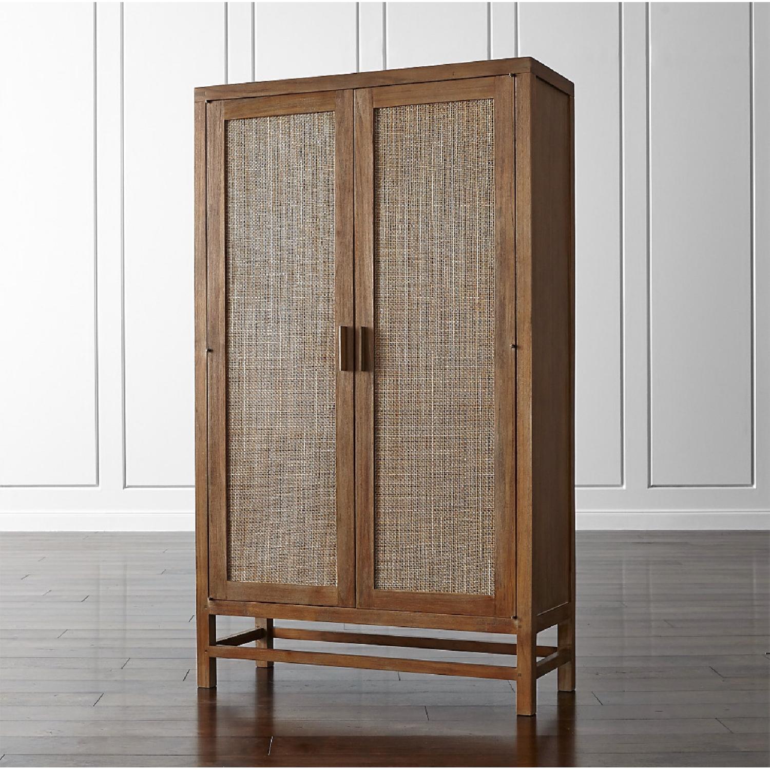 Crate & Barrel Blake Grey Wash 2-Door Cabinet - image-3