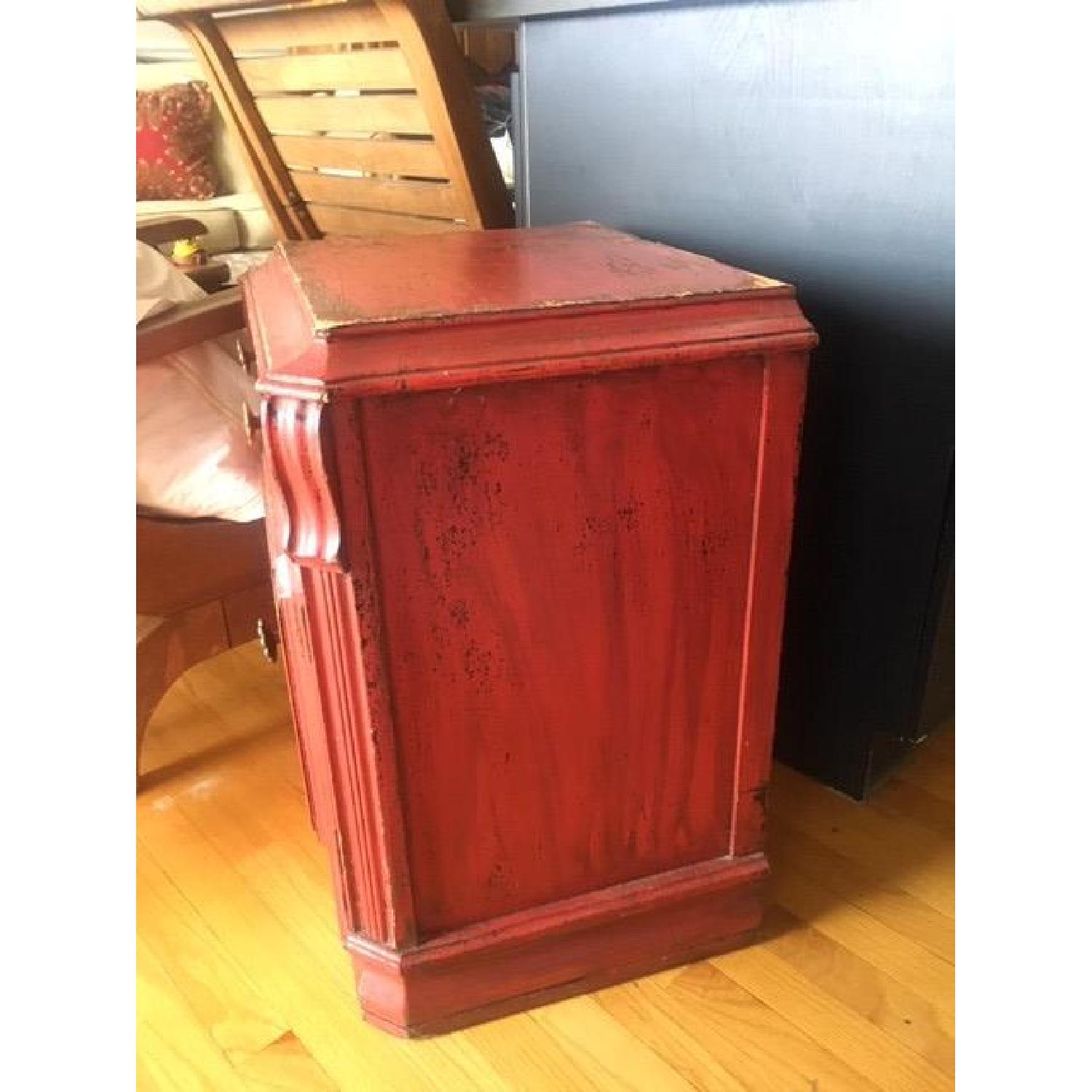 Antique Wood Side Table AptDeco