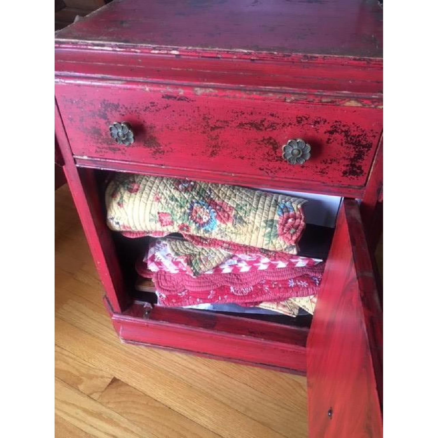 Antique Wood Side Table - image-3