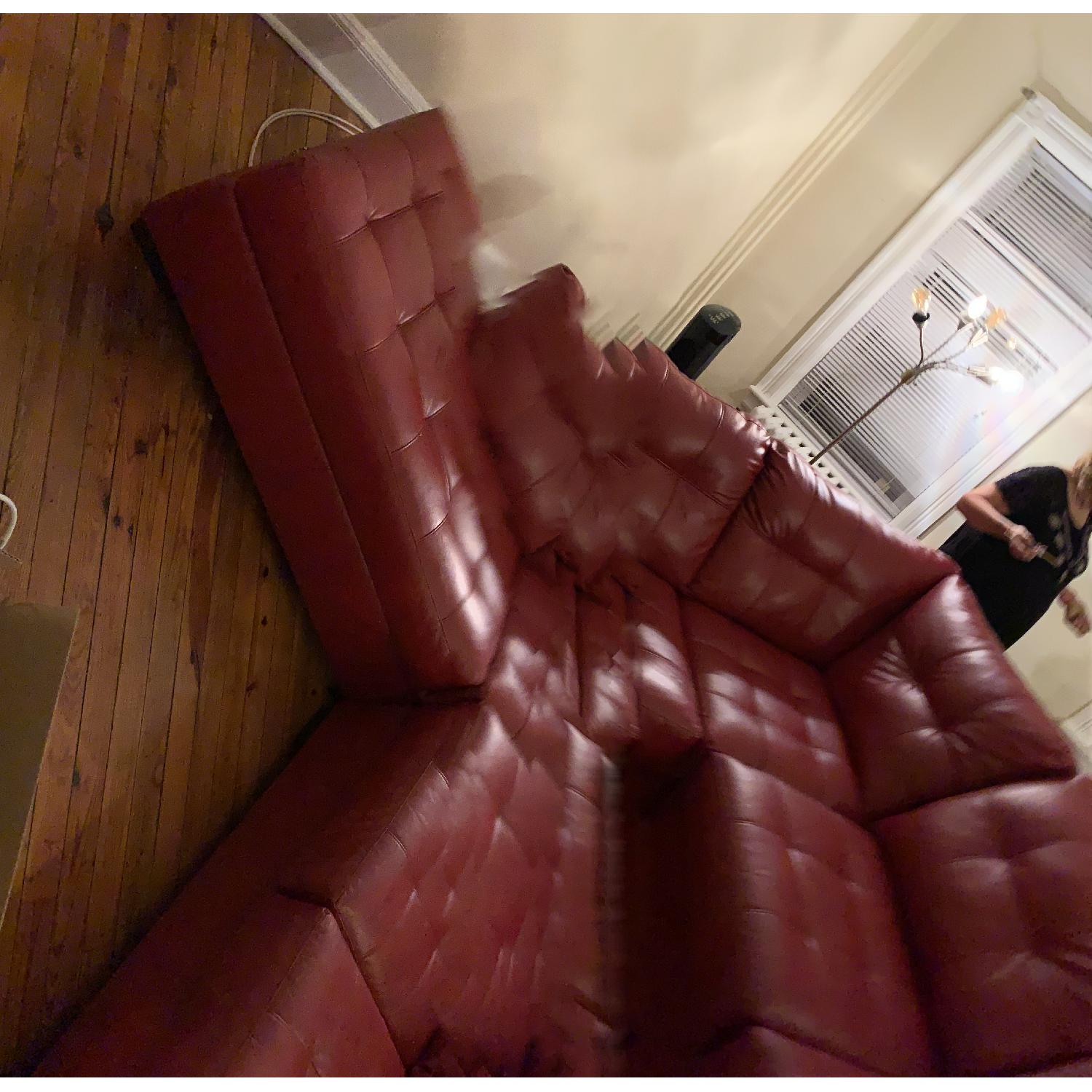 Bob's Red 2 Piece Sectional Sofa - image-3